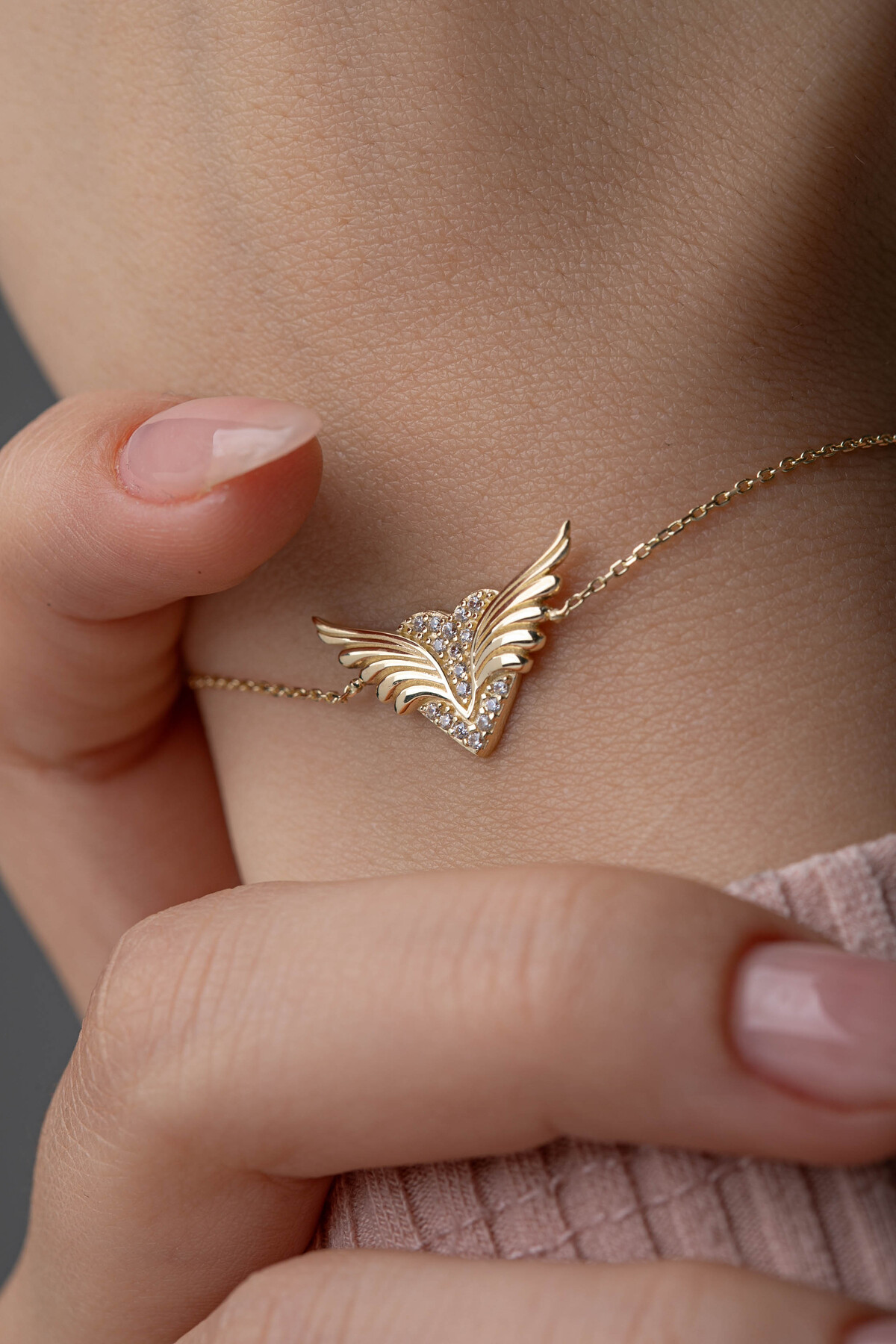 14 Ayar Altın Kalp Bileklik