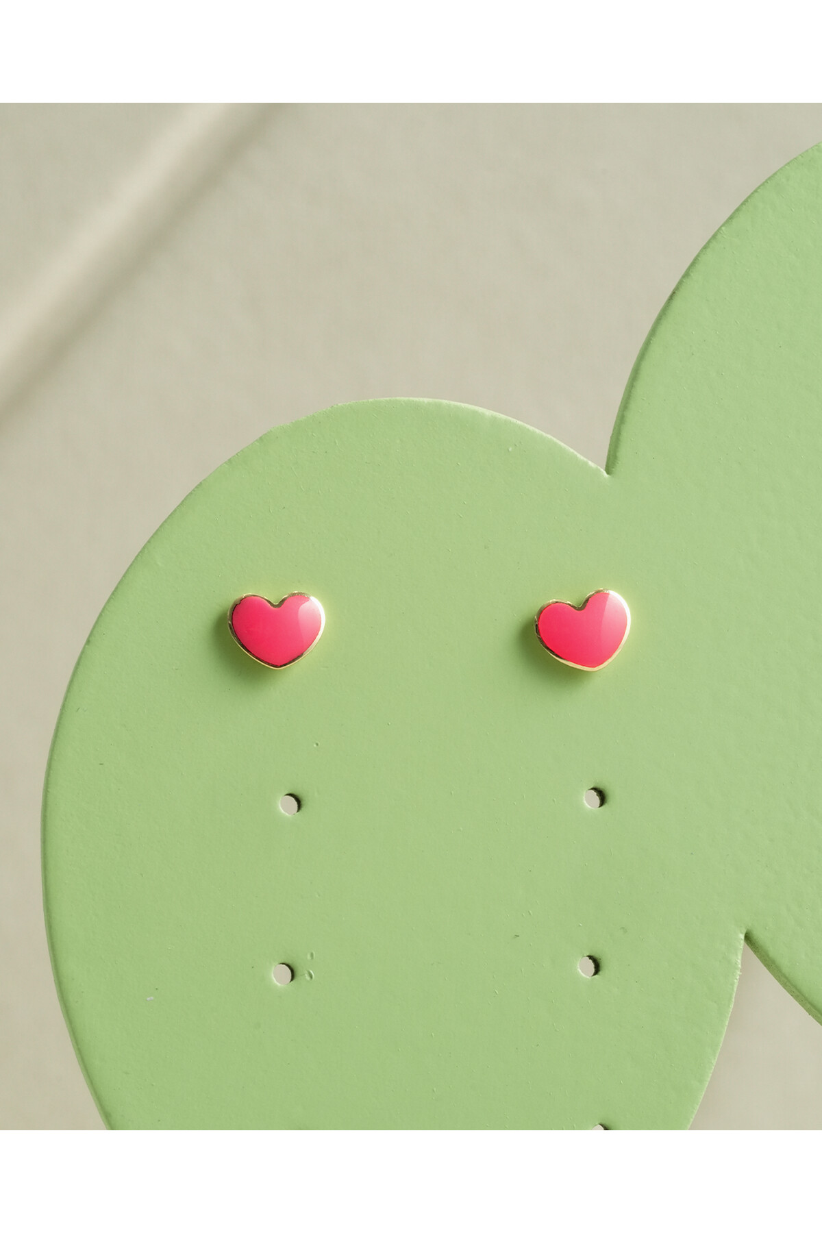 14 Ayar Altın Kalp Çocuk Küpe