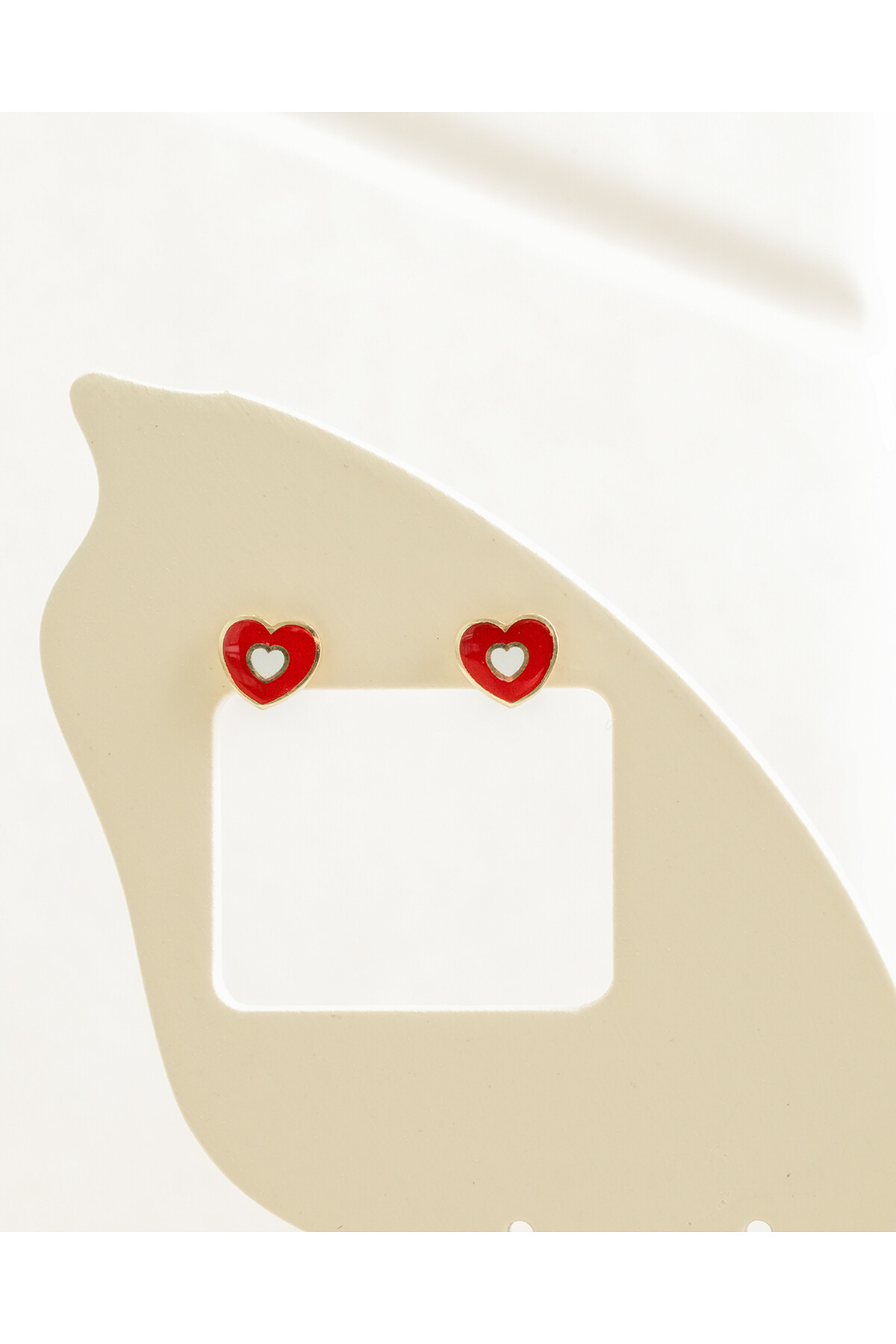 14 Ayar Altın Kalp Çocuk Küpe