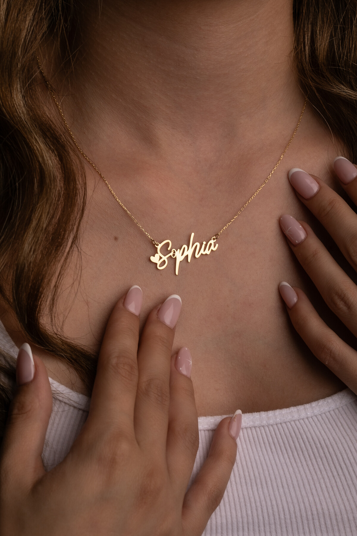 14 Ayar Altın Kalp İsimli Kolye