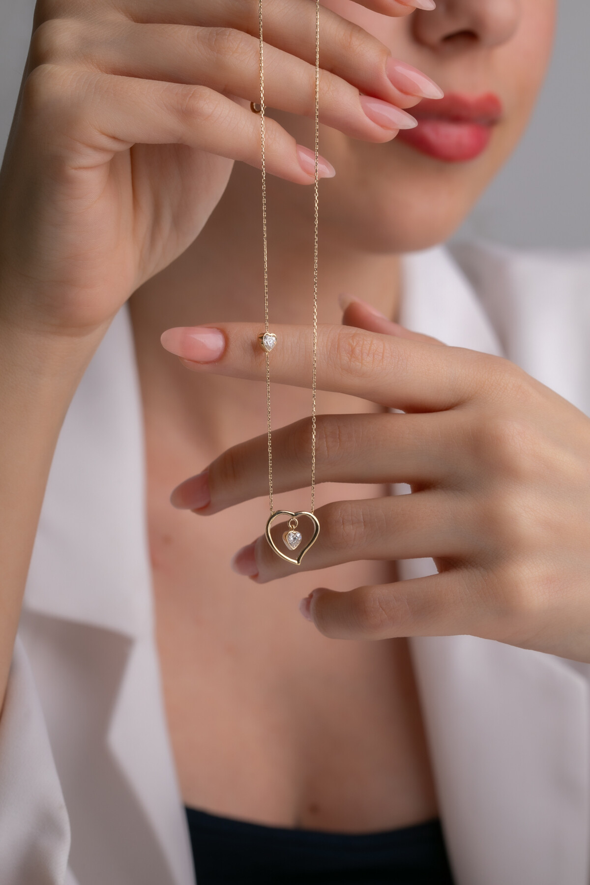 14 Ayar Altın Kalp Kolye