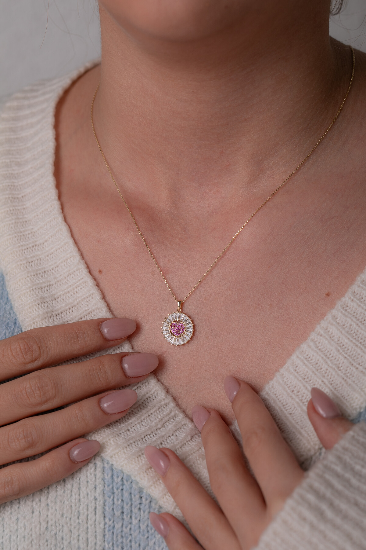 14 Ayar Altın Kalp Kolye