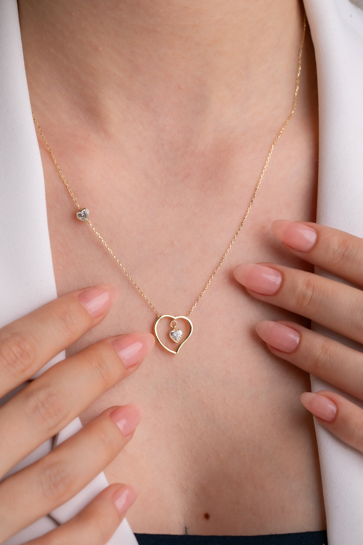 14 Ayar Altın Kalp Kolye