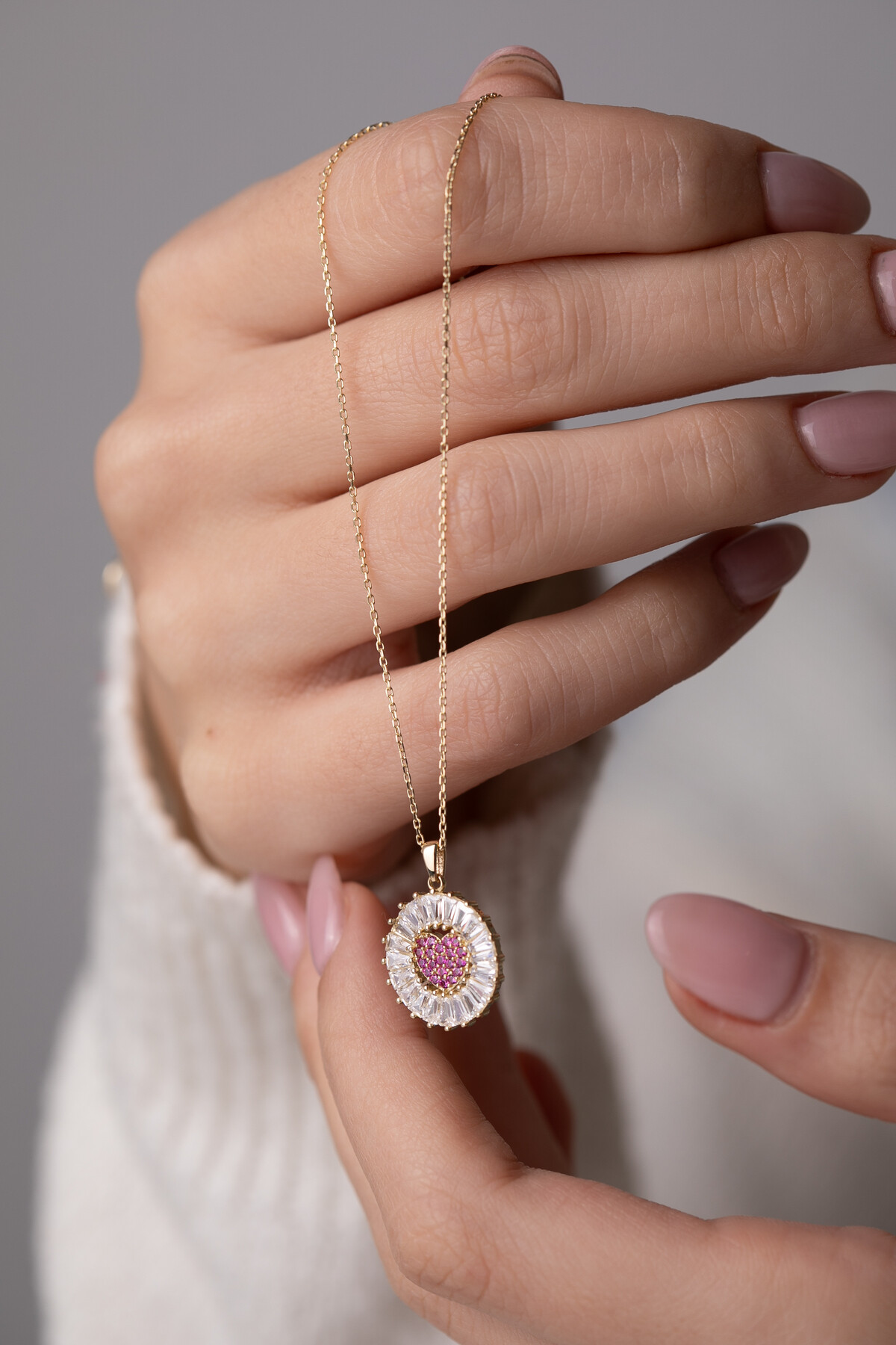 14 Ayar Altın Kalp Kolye