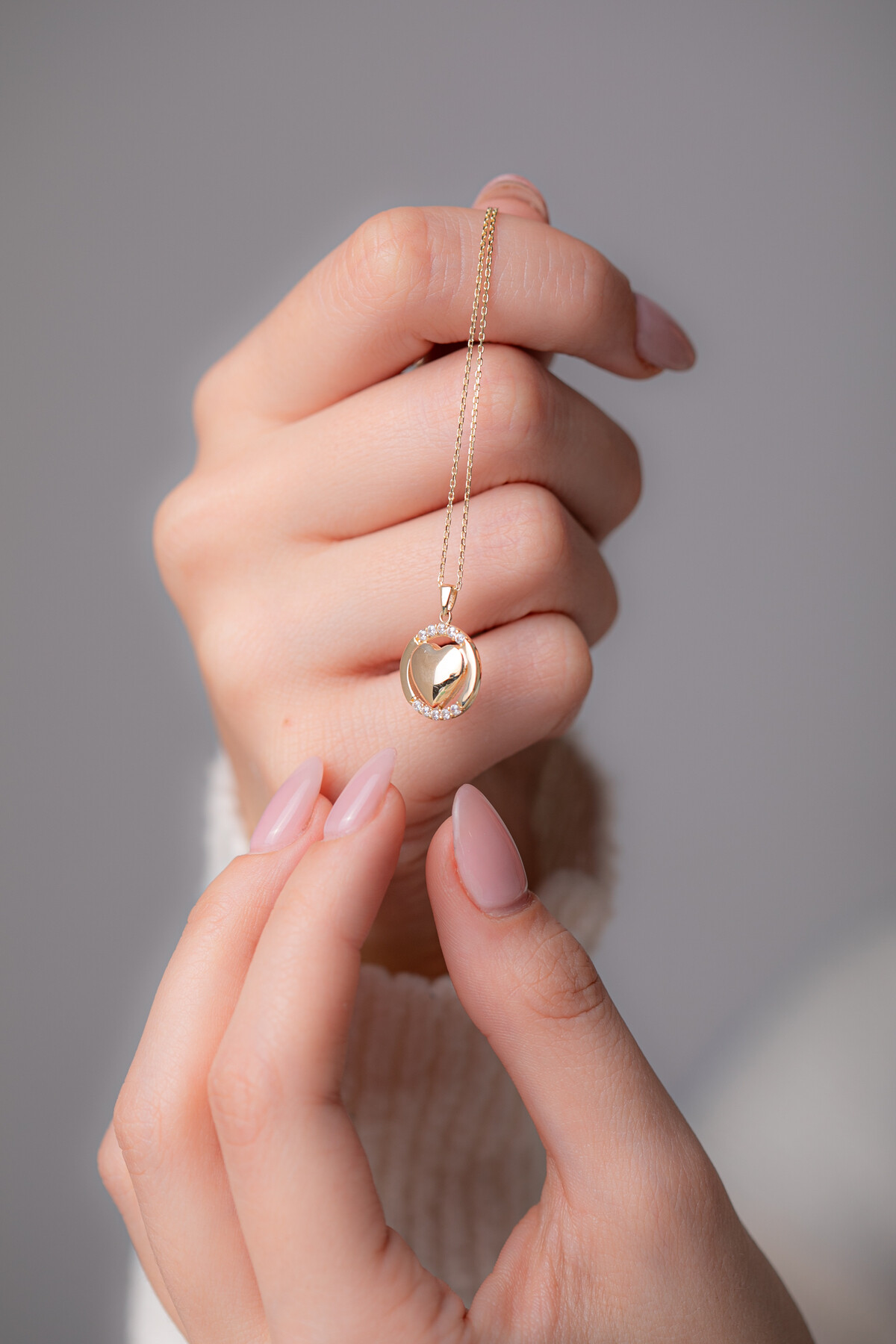 14 Ayar Altın Kalp Kolye