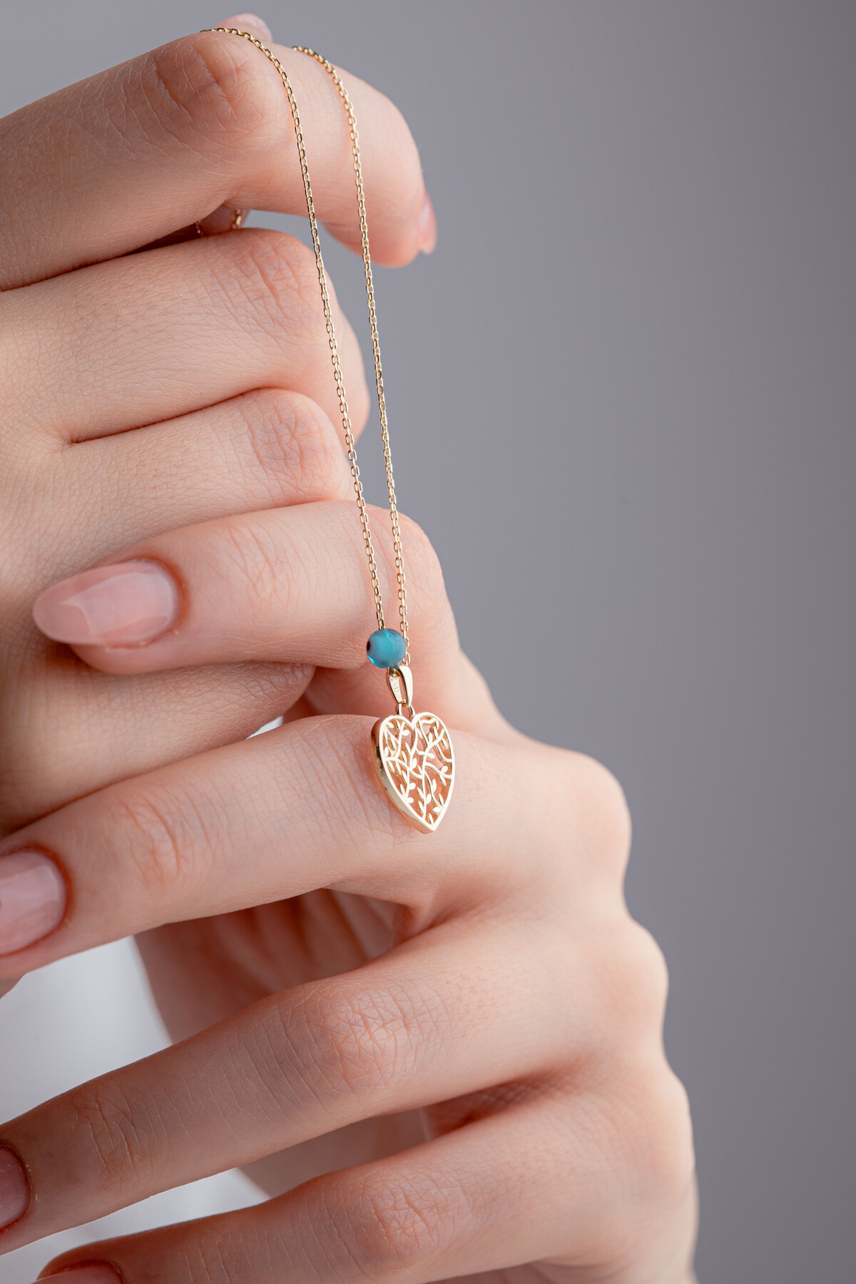 14 Ayar Altın Kalp Kolye