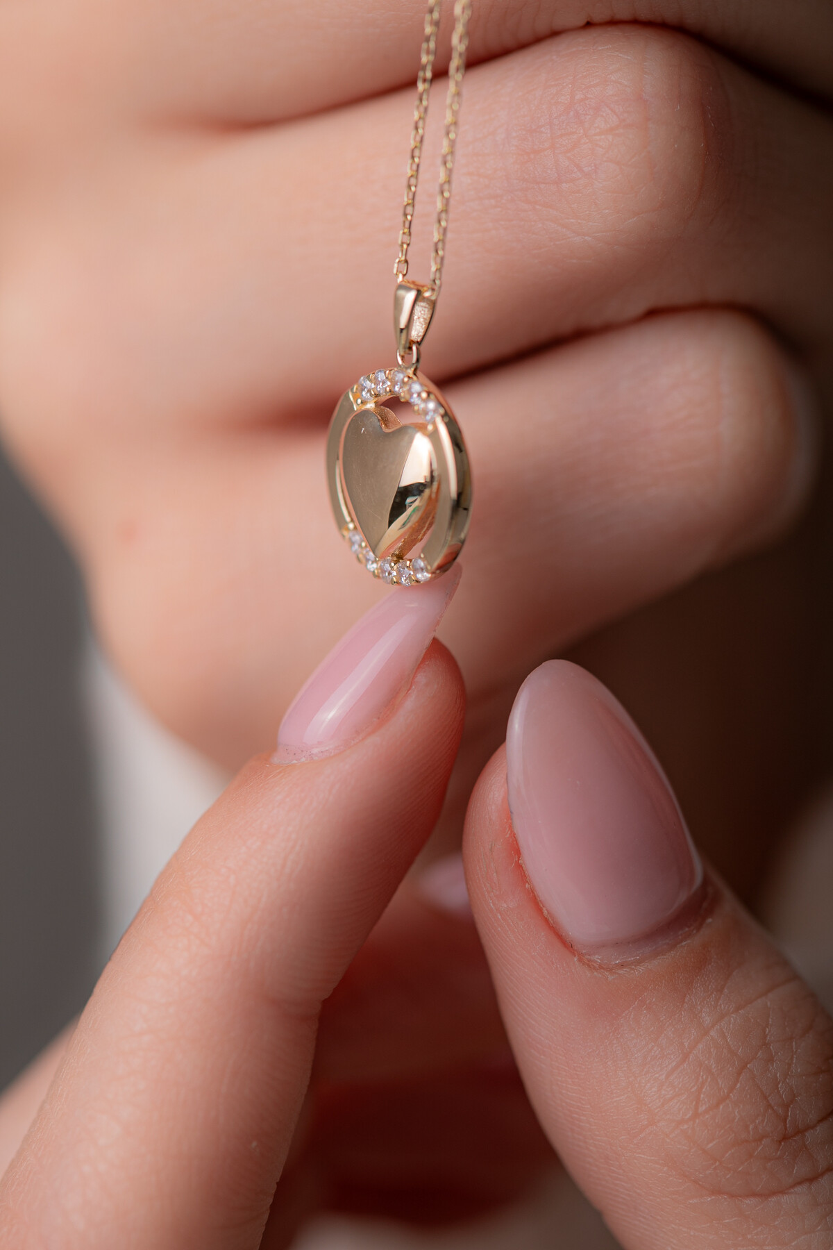 14 Ayar Altın Kalp Kolye