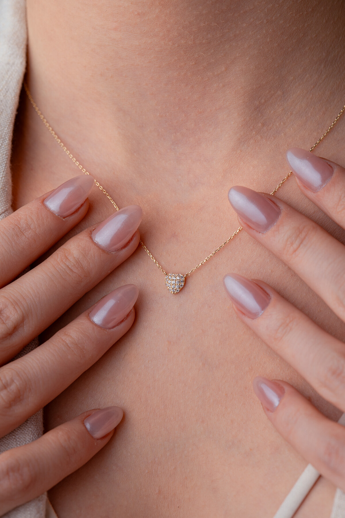 14 Ayar Altın Kalp Kolye