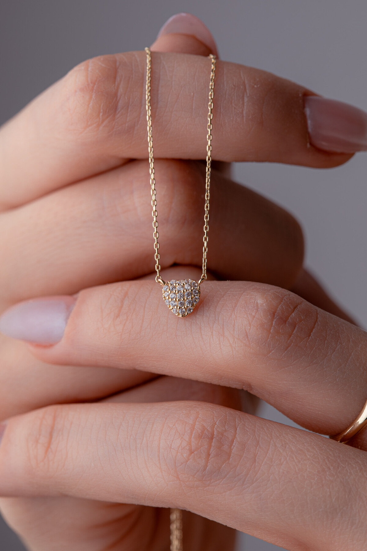 14 Ayar Altın Kalp Kolye