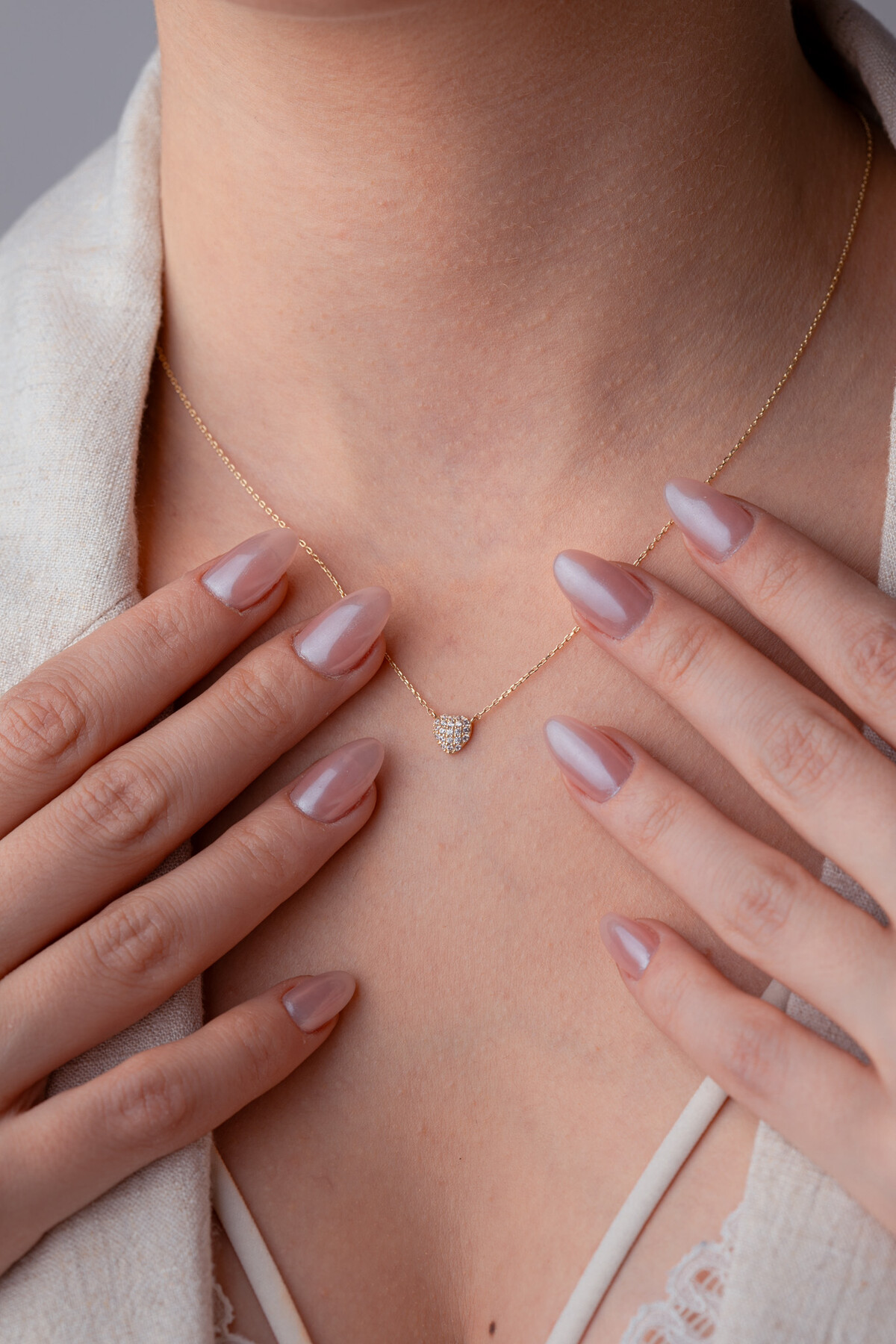 14 Ayar Altın Kalp Kolye