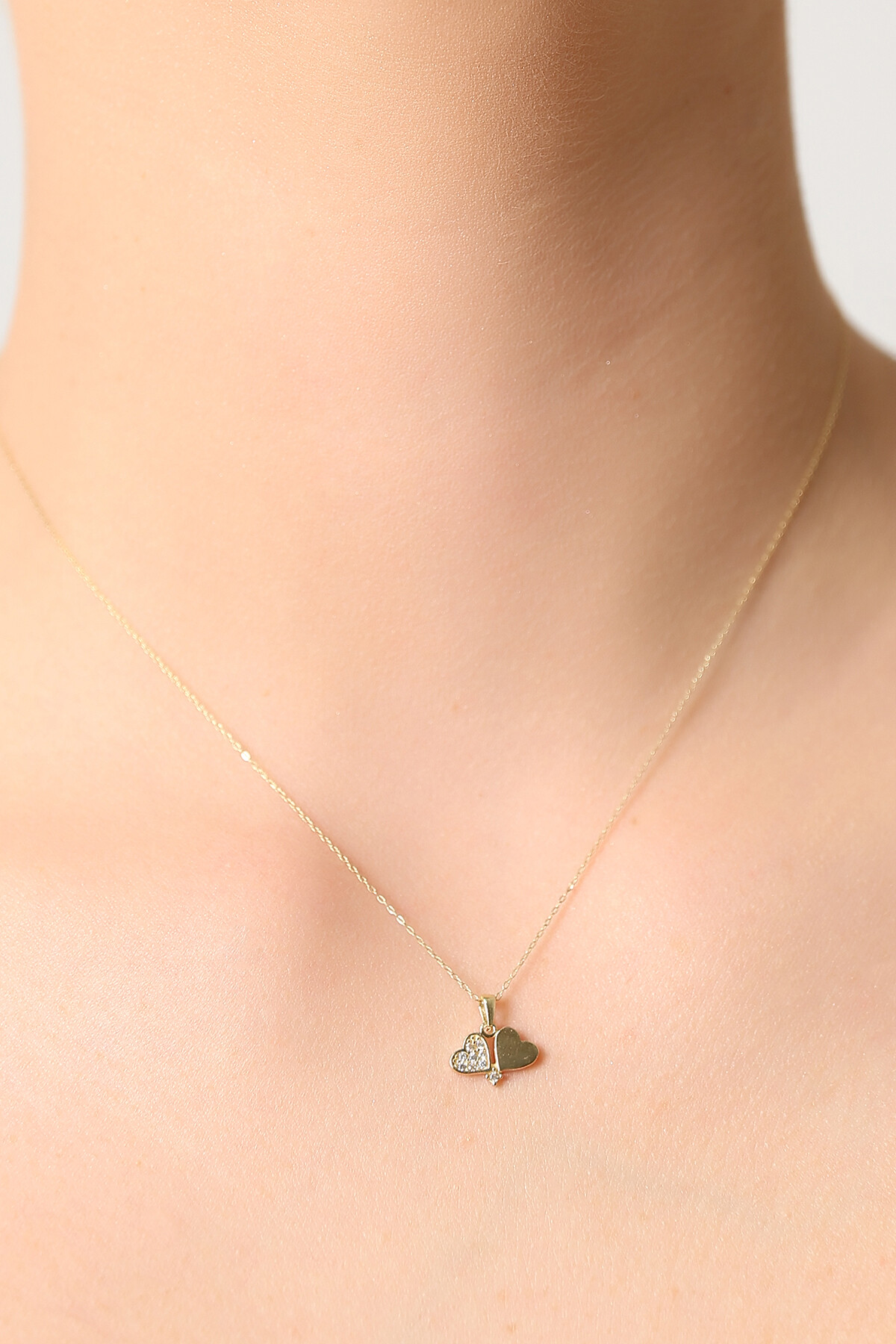 14 Ayar Altın Kalp Kolye