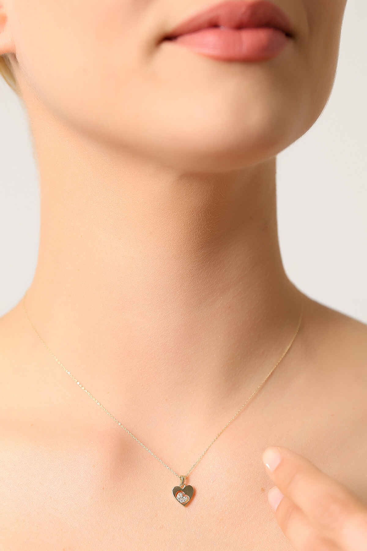 14 Ayar Altın Kalp Kolye