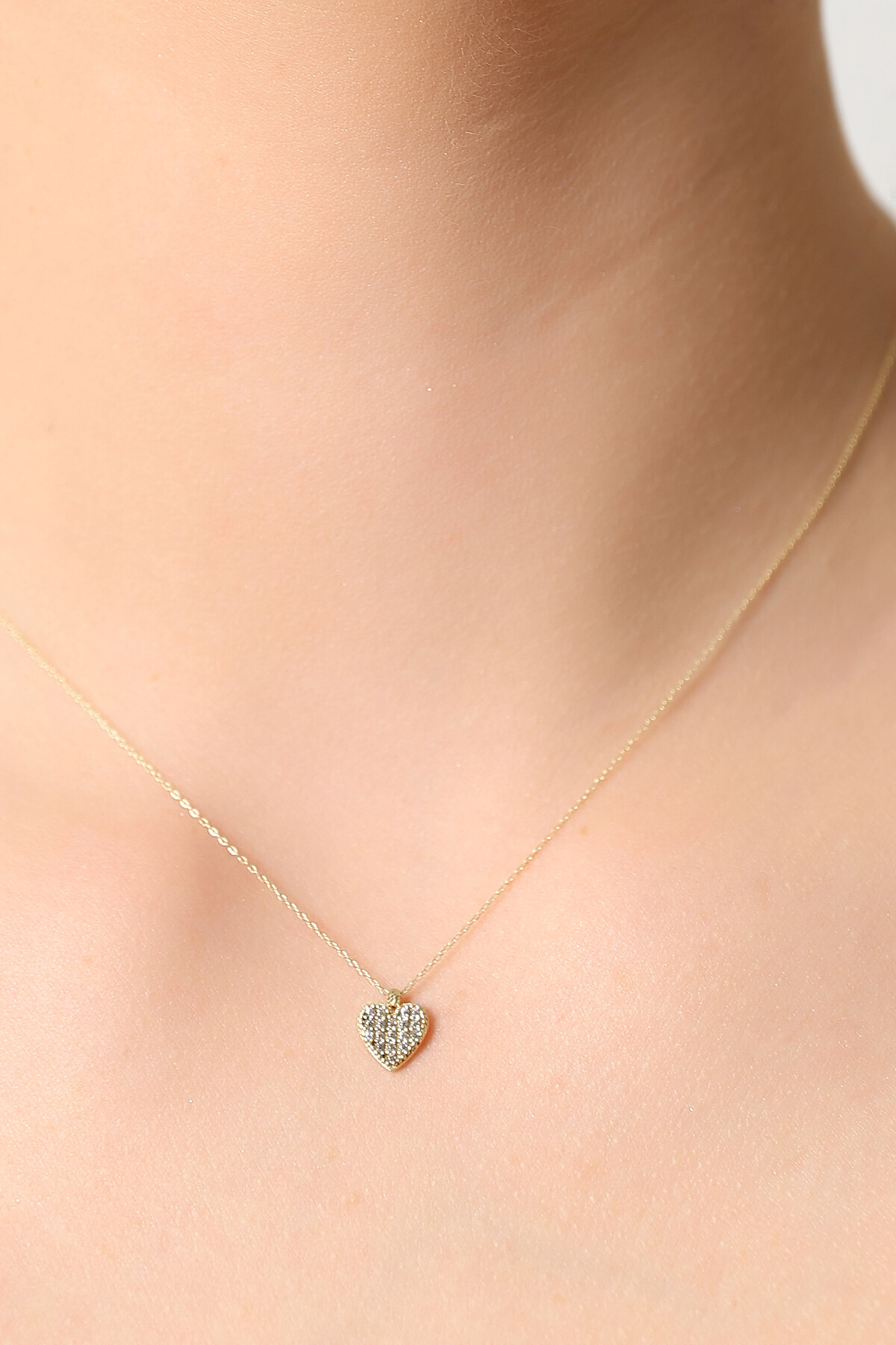 14 Ayar Altın Kalp Kolye