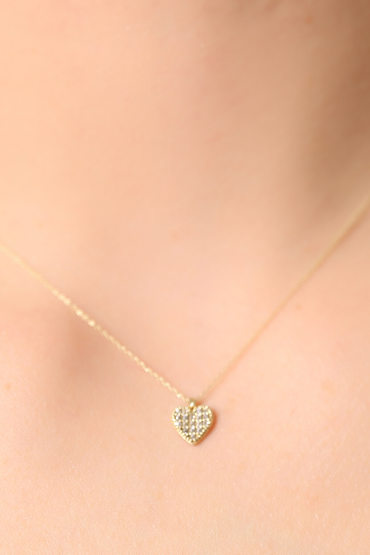 14 Ayar Altın Kalp Kolye