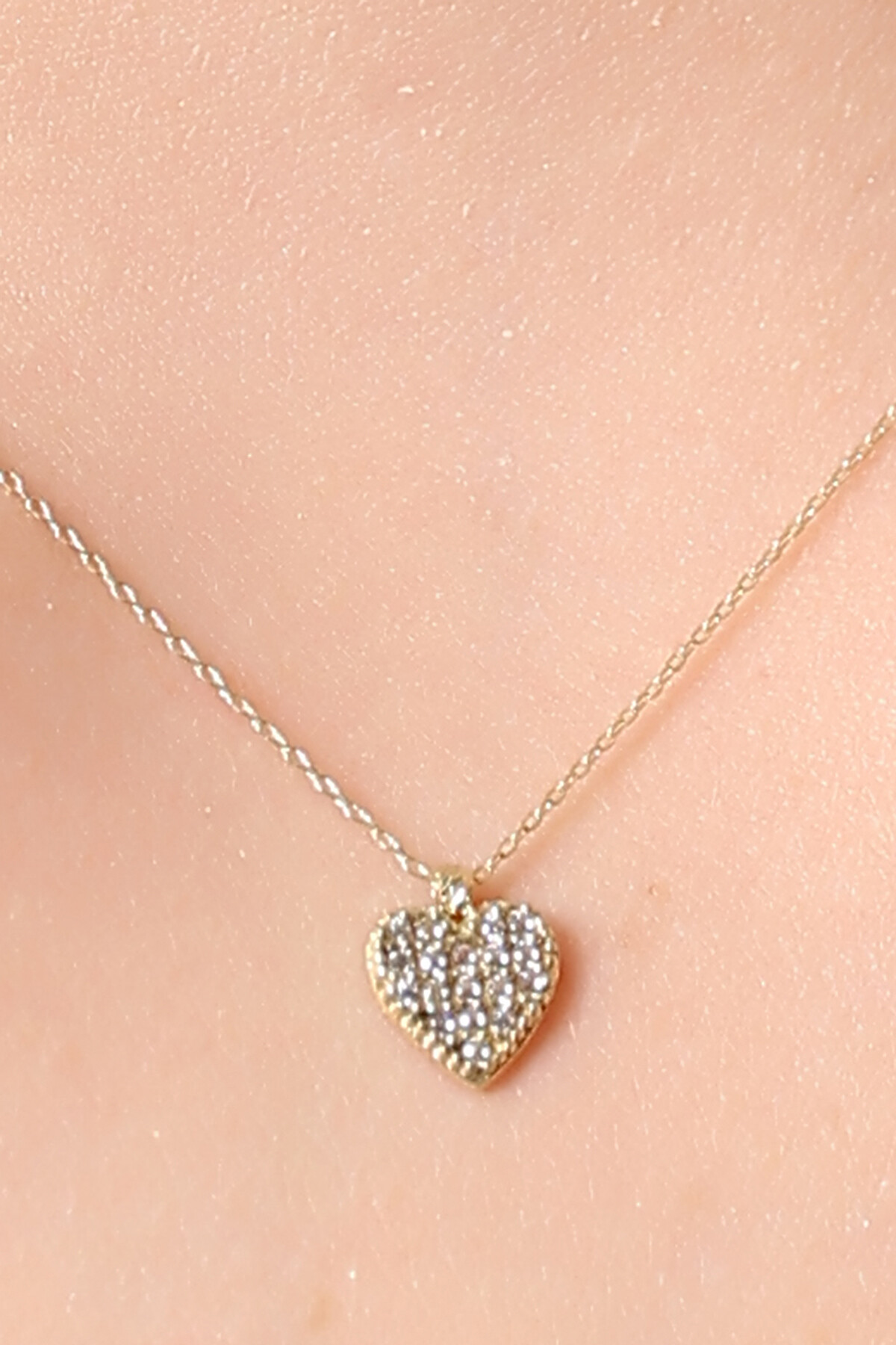 14 Ayar Altın Kalp Kolye