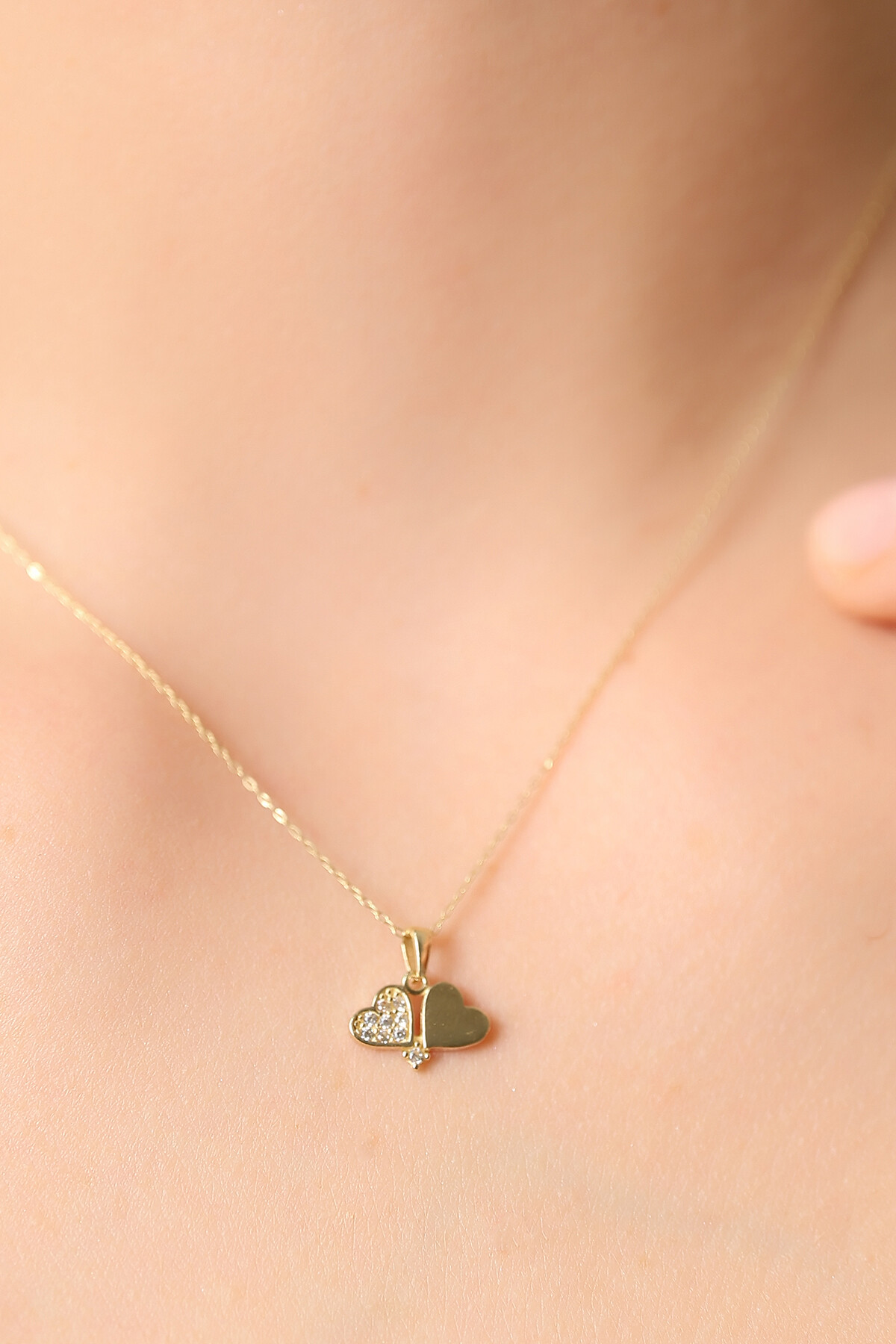 14 Ayar Altın Kalp Kolye