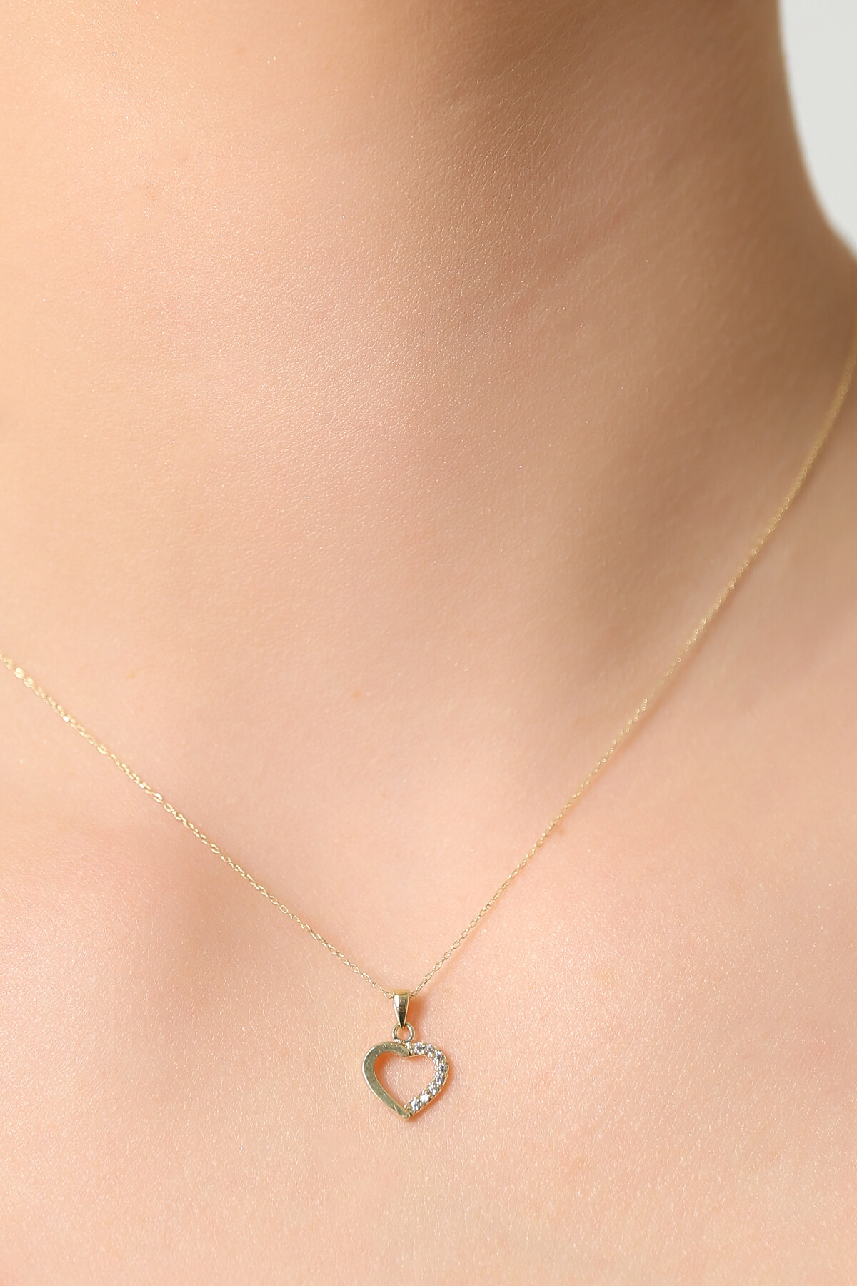 14 Ayar Altın Kalp Kolye