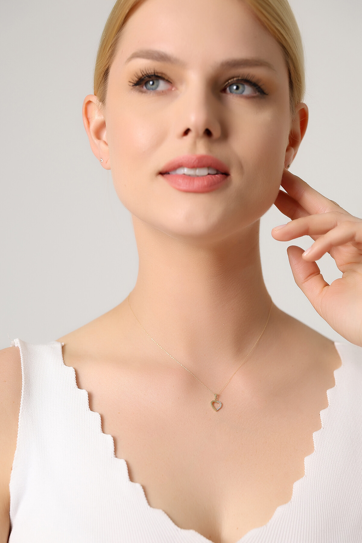 14 Ayar Altın Kalp Kolye