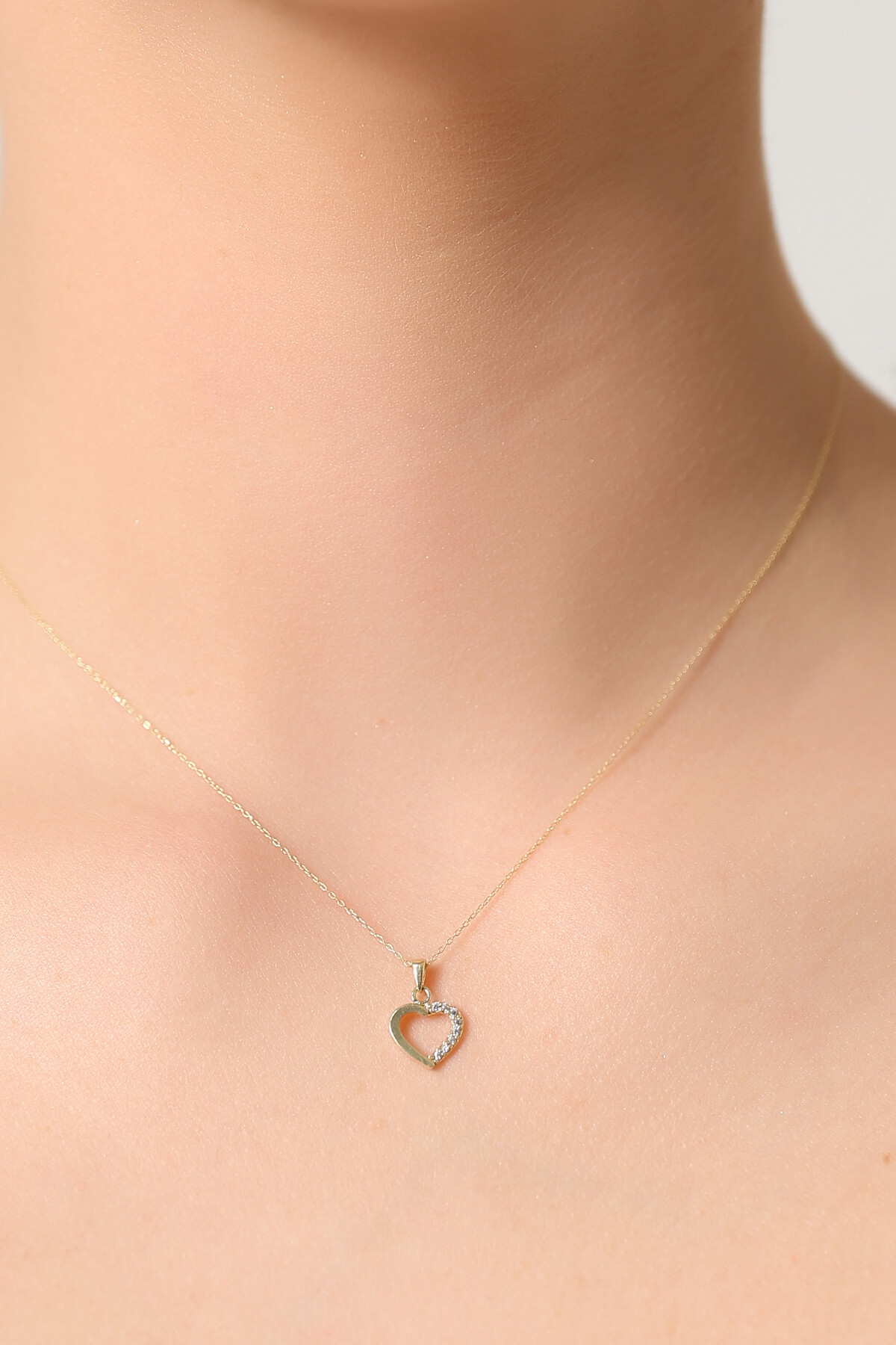 14 Ayar Altın Kalp Kolye