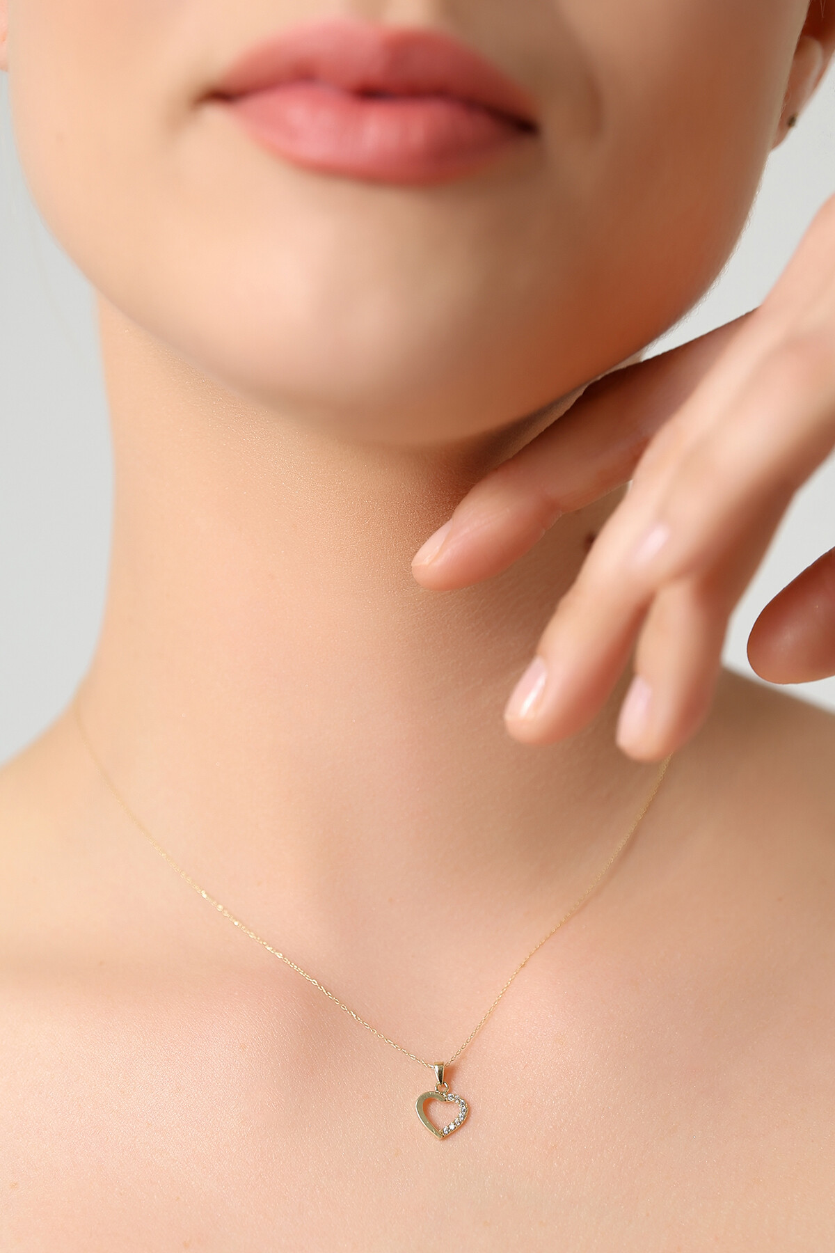 14 Ayar Altın Kalp Kolye