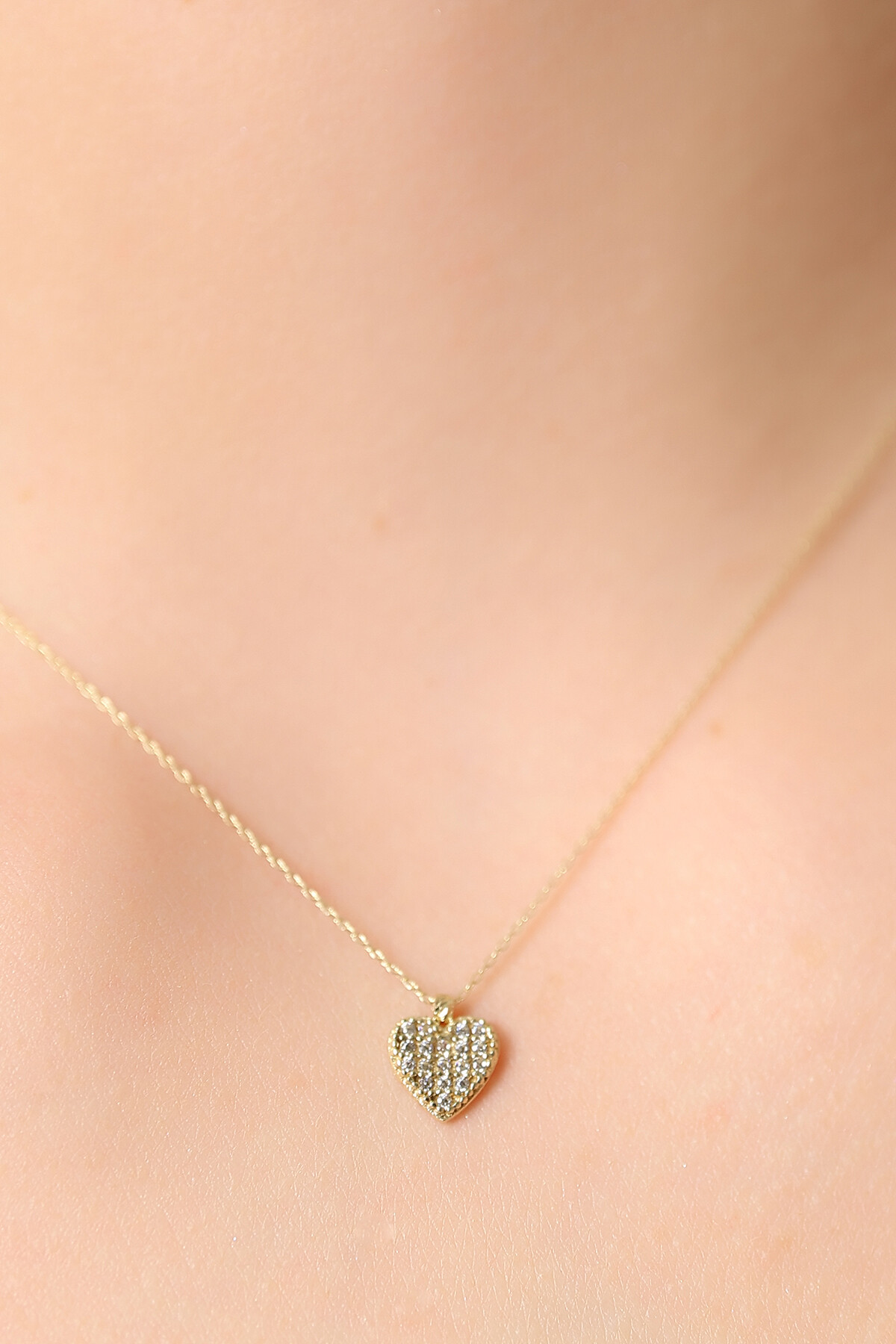 14 Ayar Altın Kalp Kolye