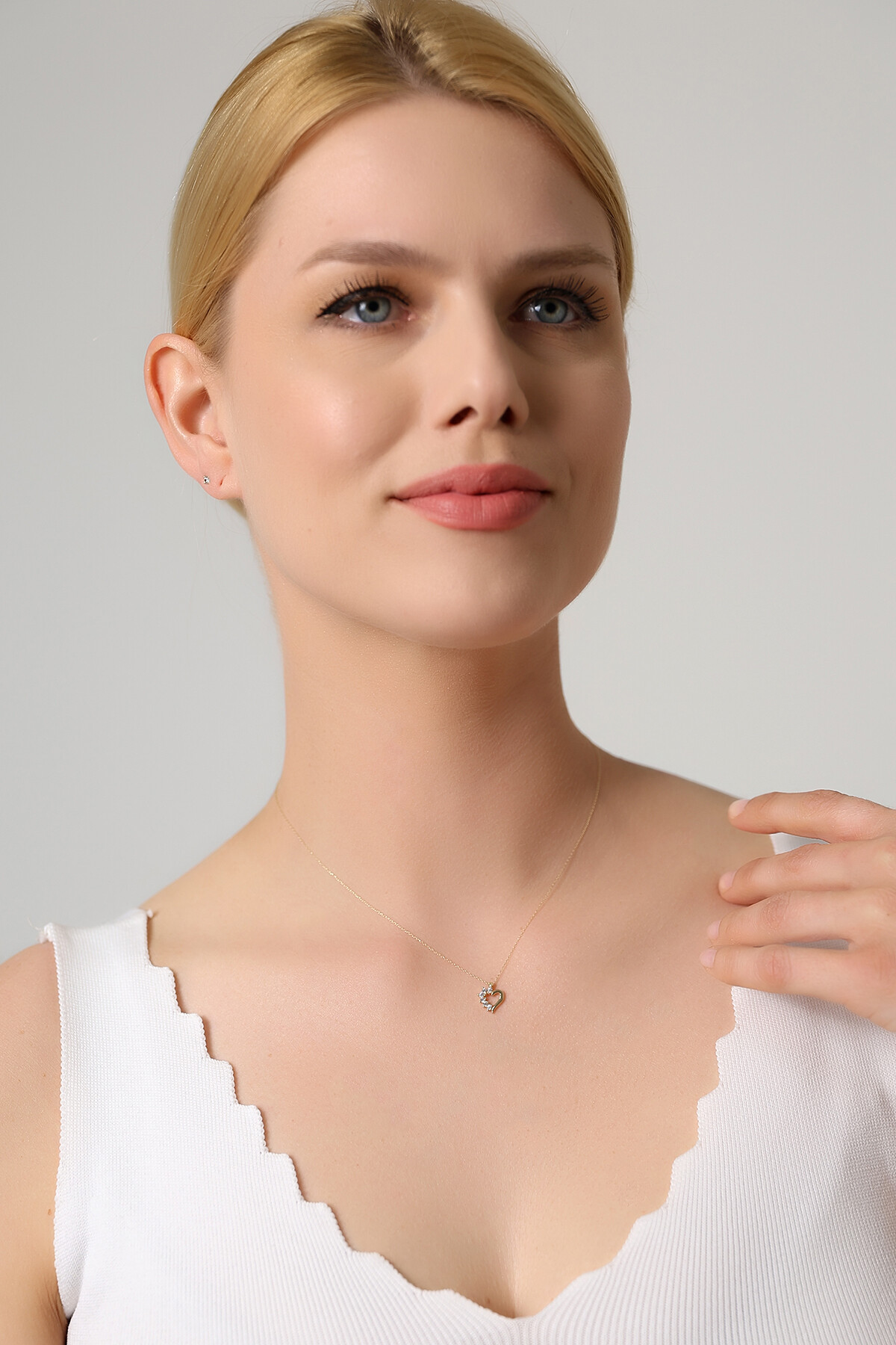 14 Ayar Altın Kalp Kolye