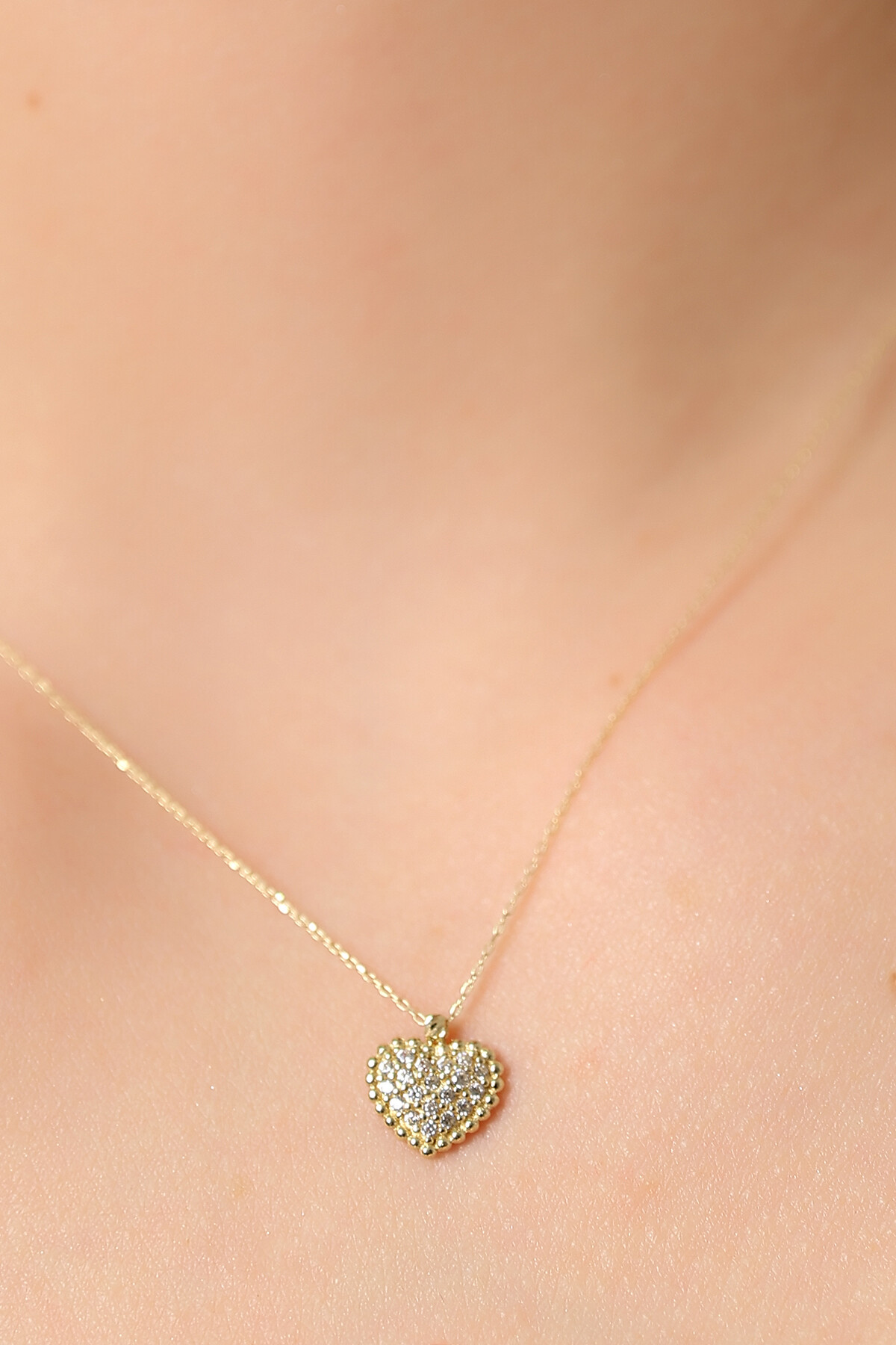 14 Ayar Altın Kalp Kolye