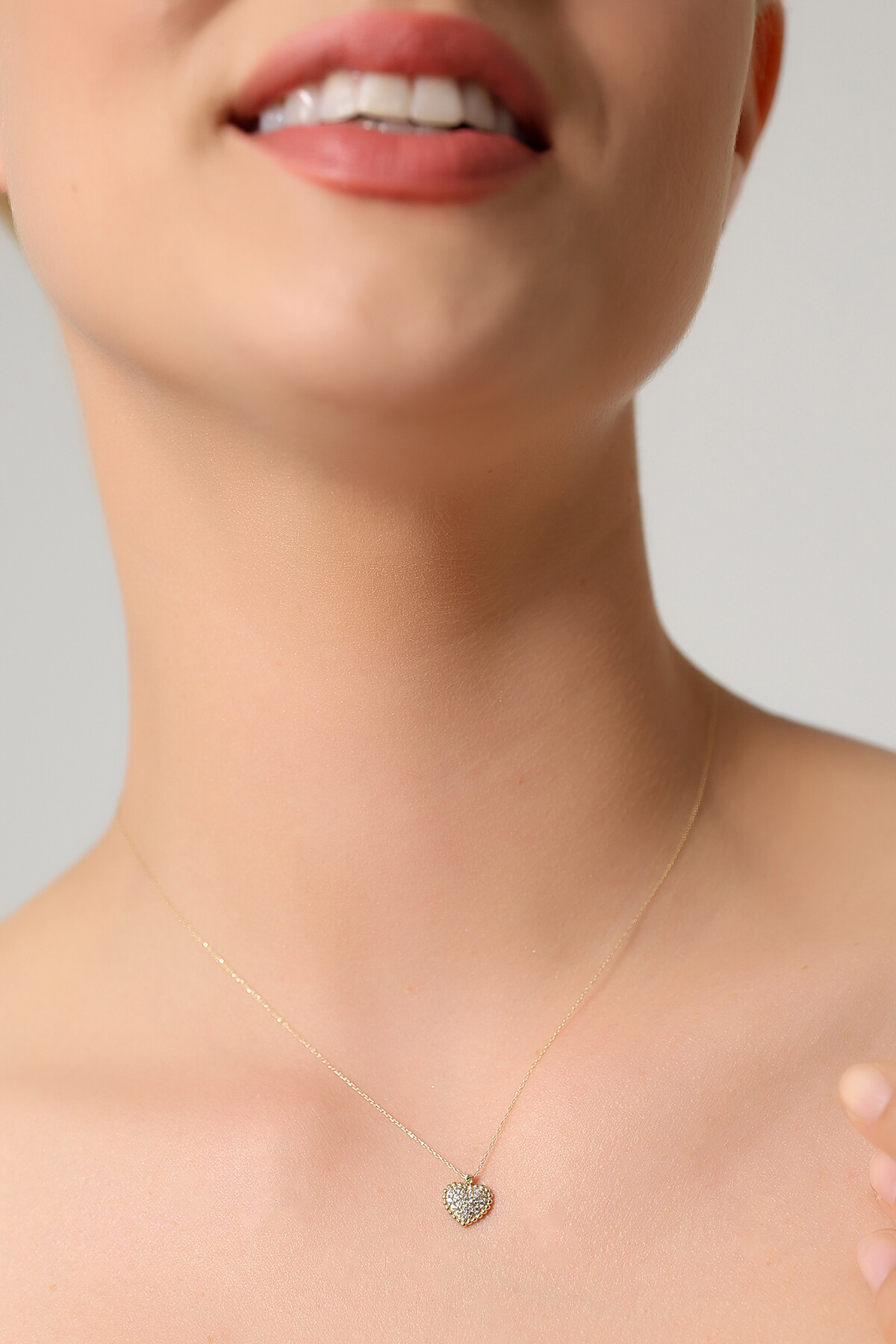 14 Ayar Altın Kalp Kolye