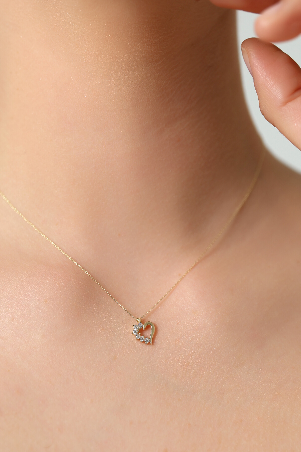 14 Ayar Altın Kalp Kolye