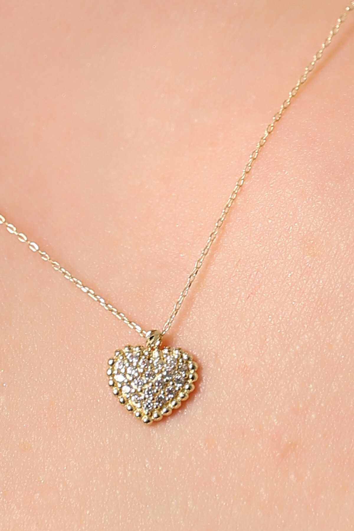 14 Ayar Altın Kalp Kolye