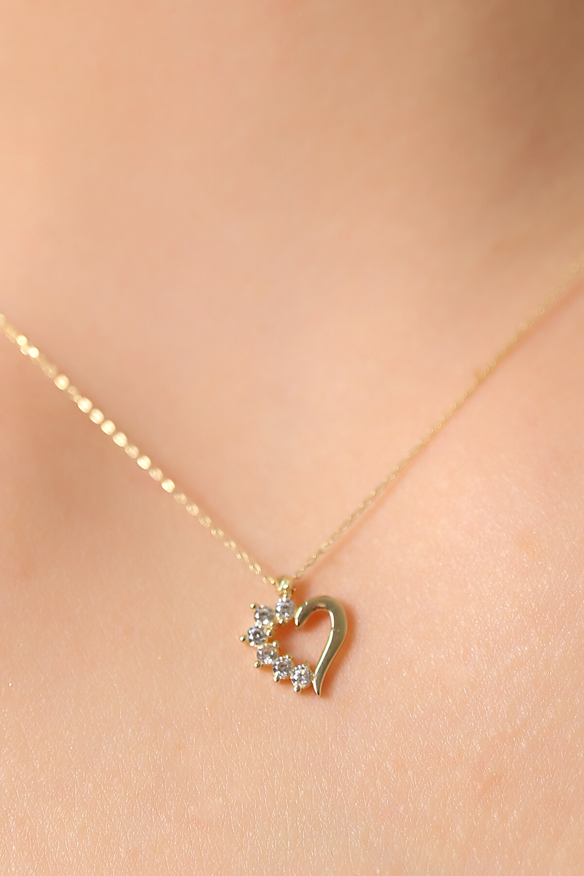 14 Ayar Altın Kalp Kolye