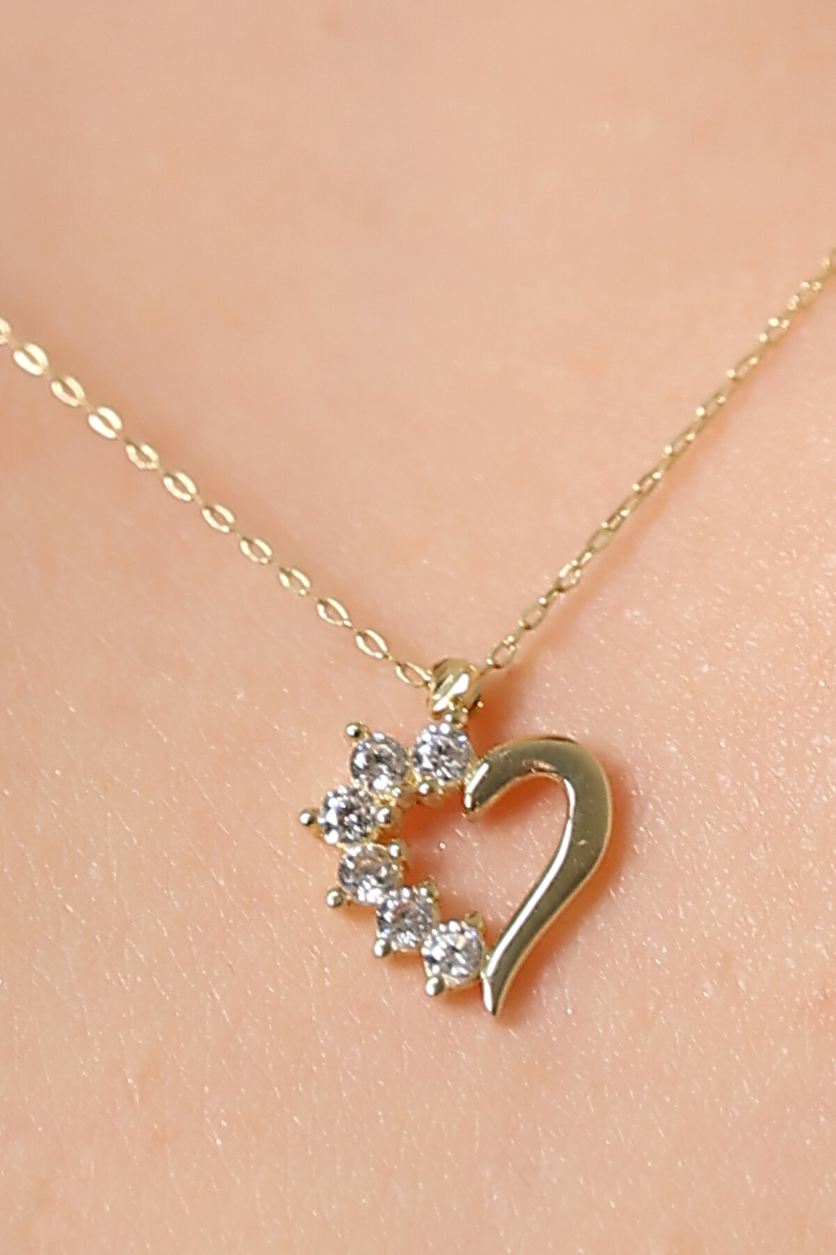 14 Ayar Altın Kalp Kolye