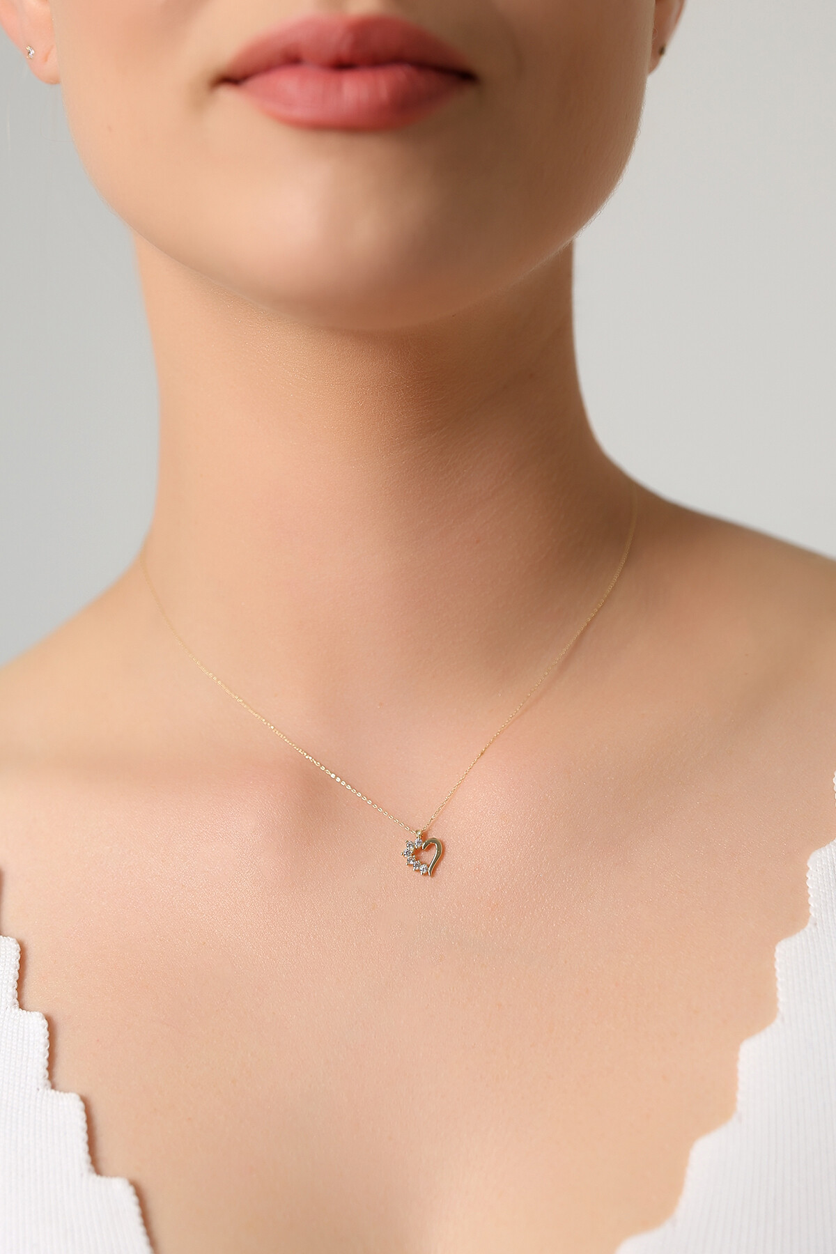 14 Ayar Altın Kalp Kolye