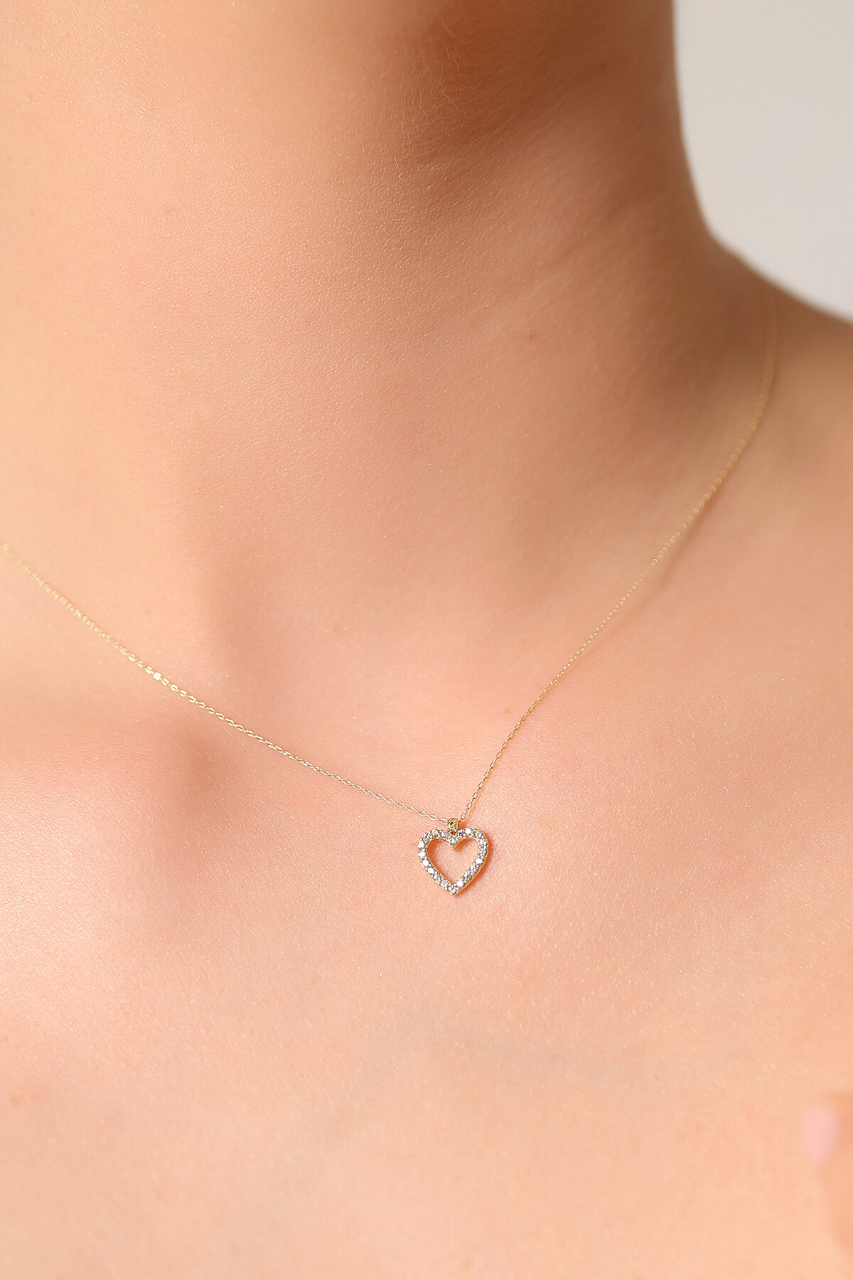 14 Ayar Altın Kalp Kolye