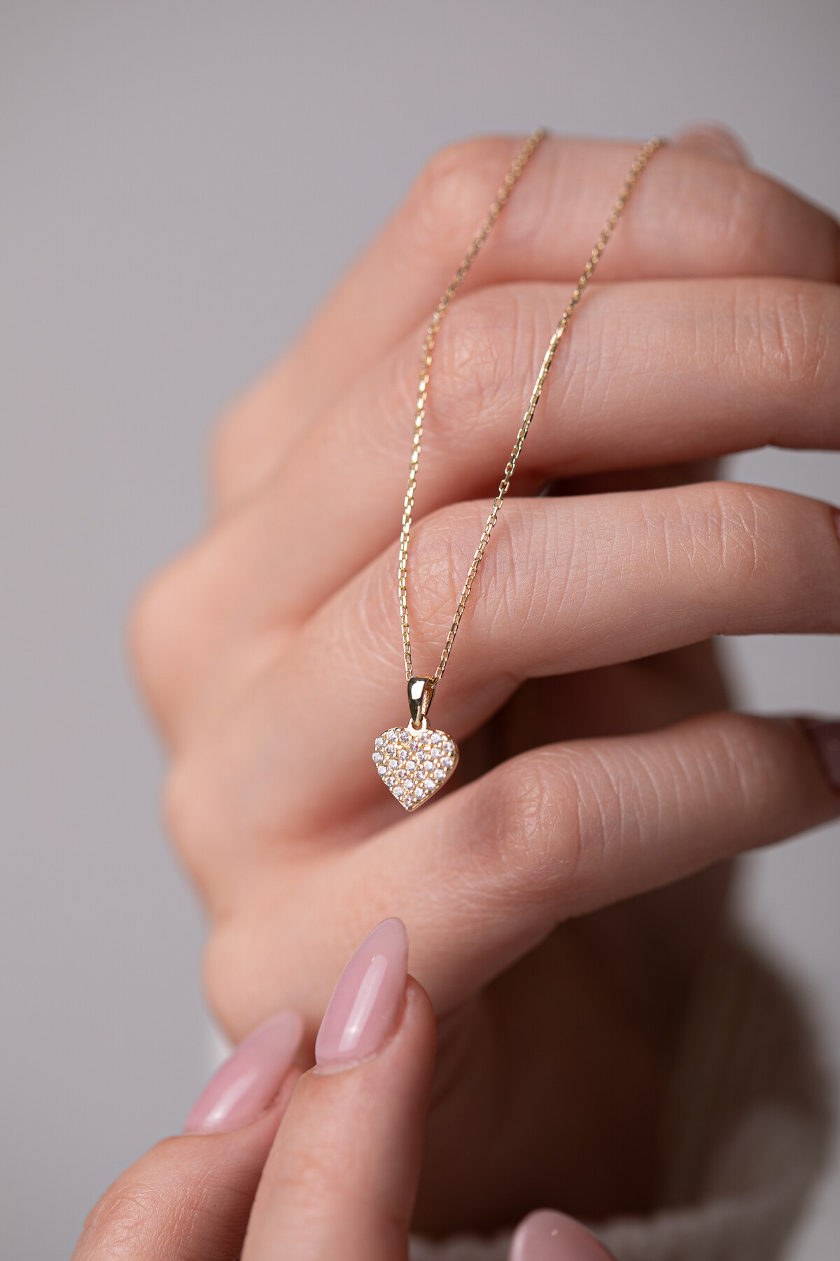 14 Ayar Altın Kalp Kolye