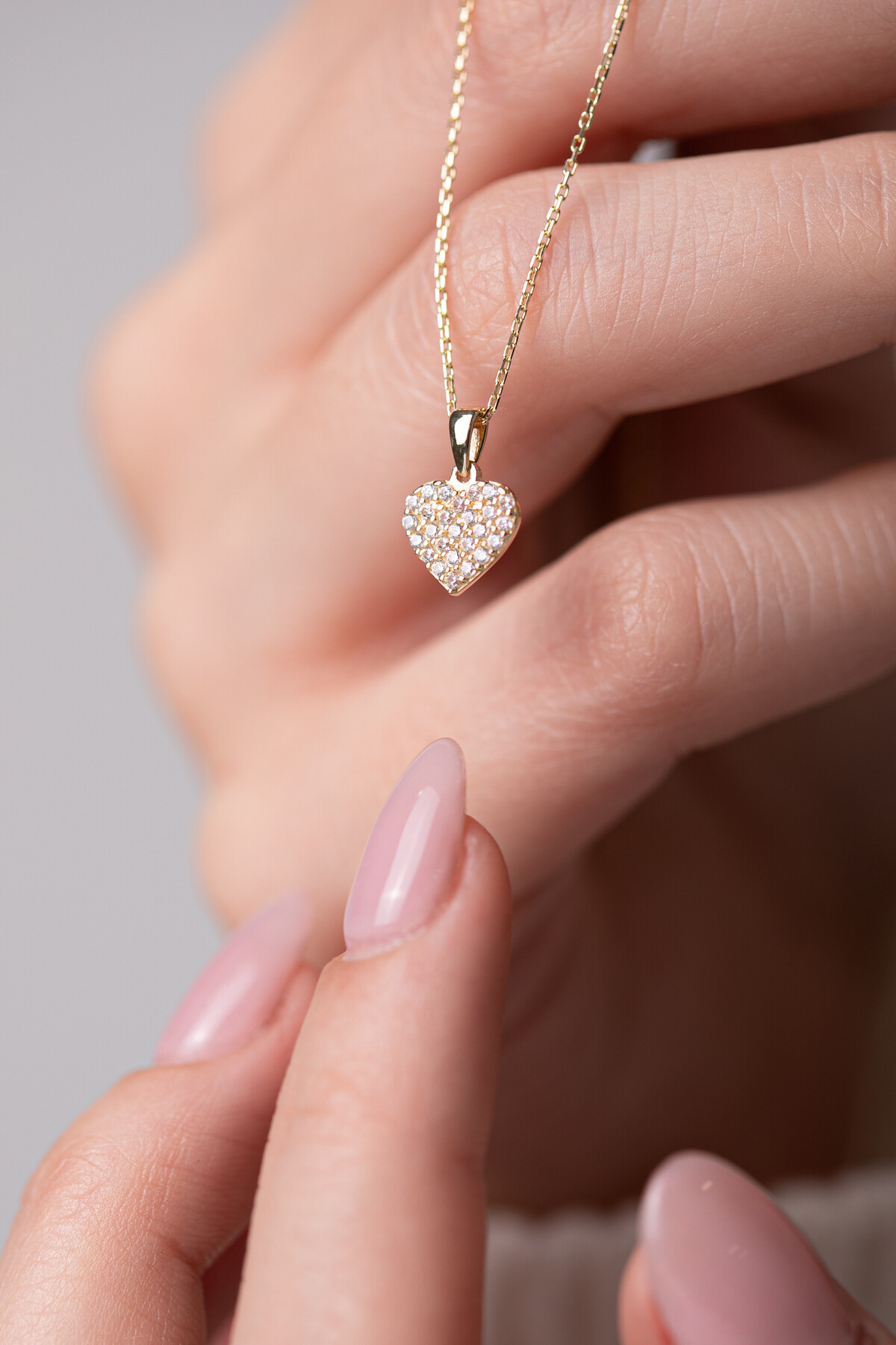 14 Ayar Altın Kalp Kolye