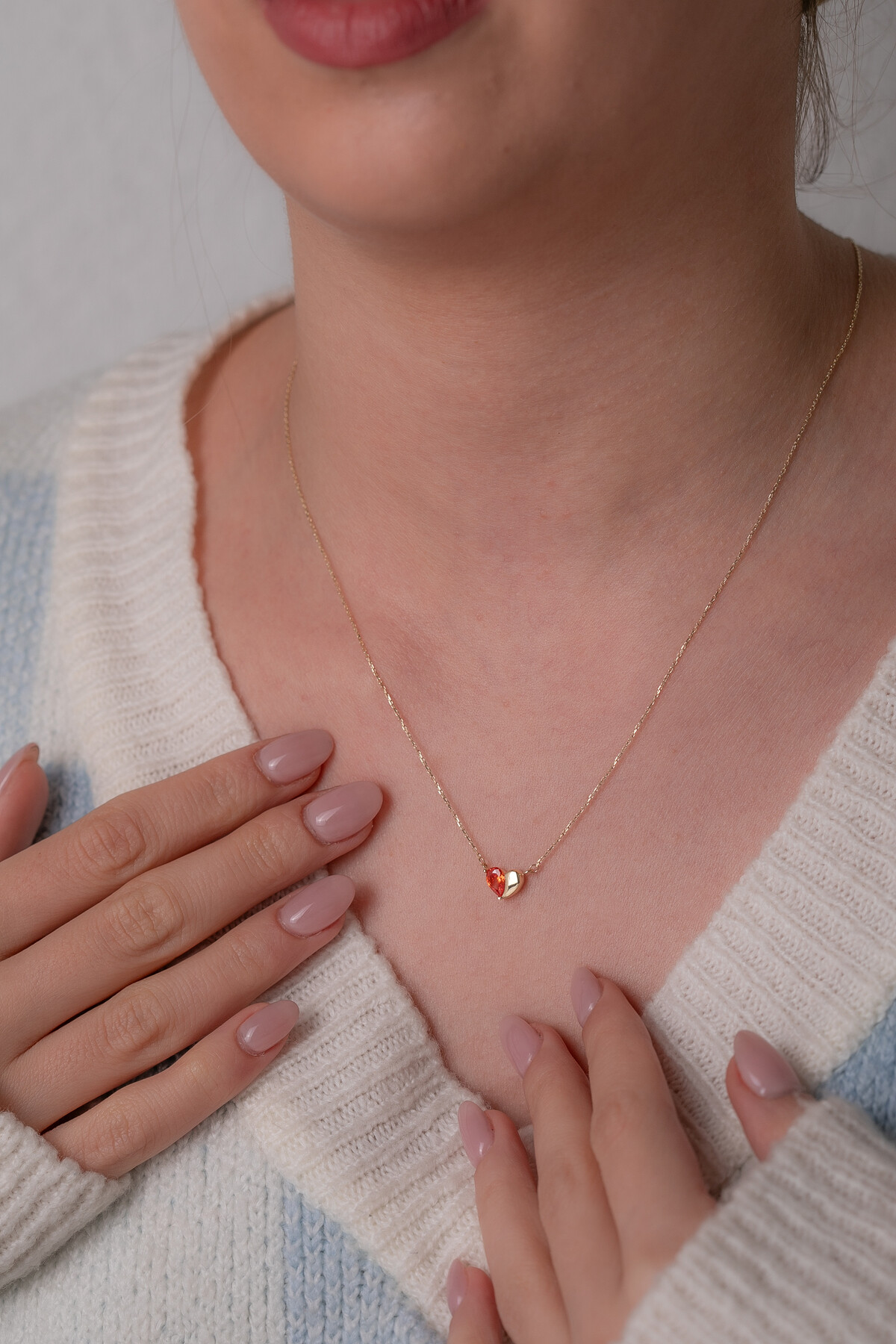 14 Ayar Altın Kalp Kolye