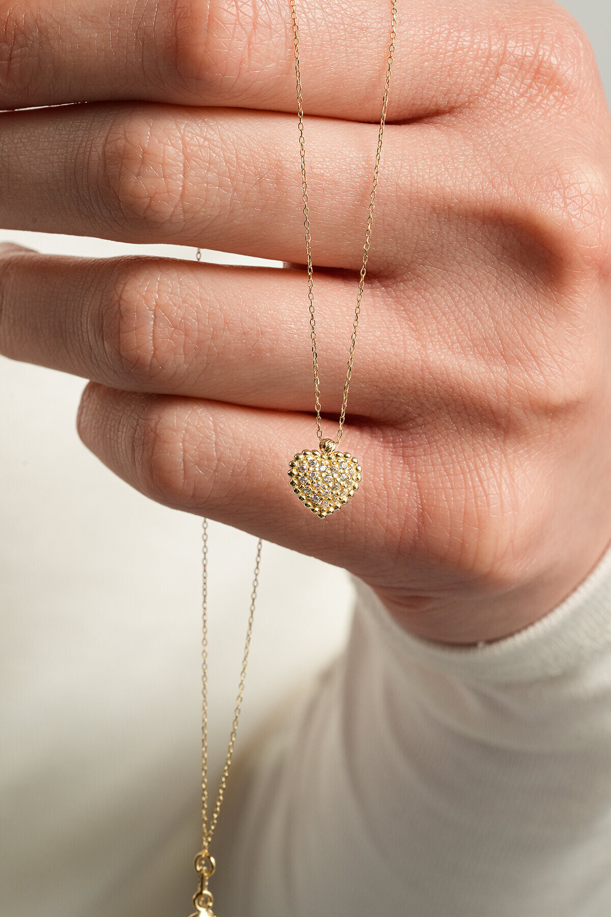 14 Ayar Altın Kalp Kolye