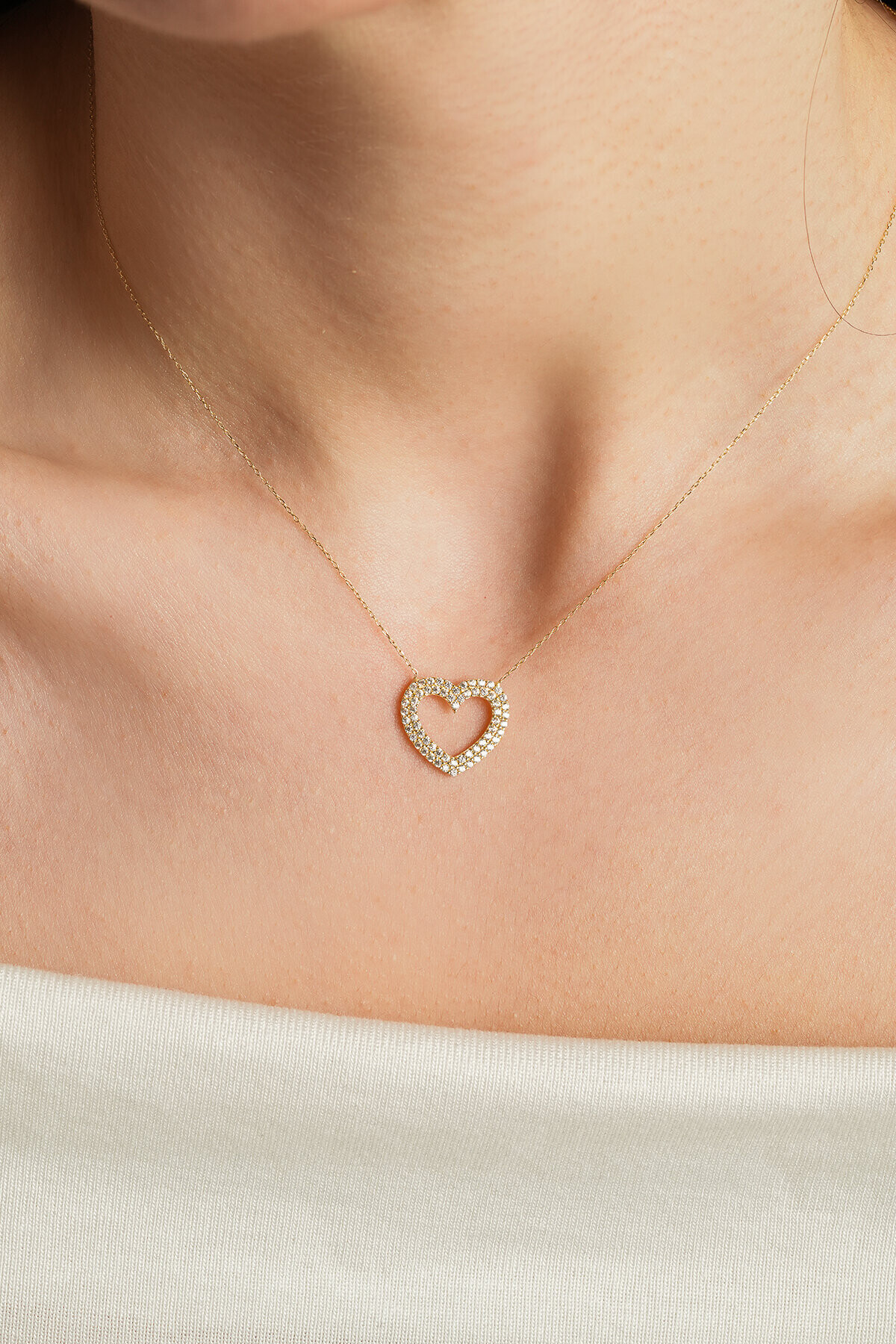 14 Ayar Altın Kalp Kolye