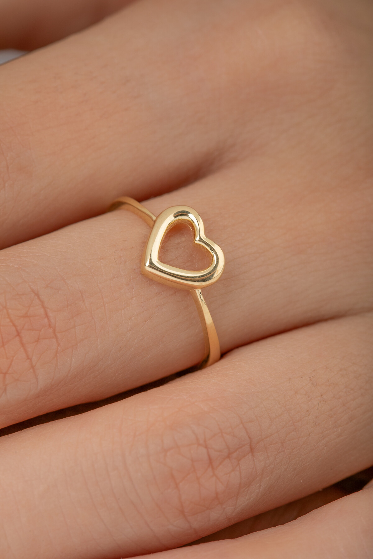 14 Ayar Altın Kalp Yüzük