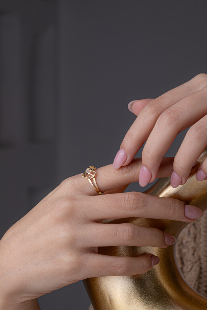 14 Ayar Altın Kalp Yüzük