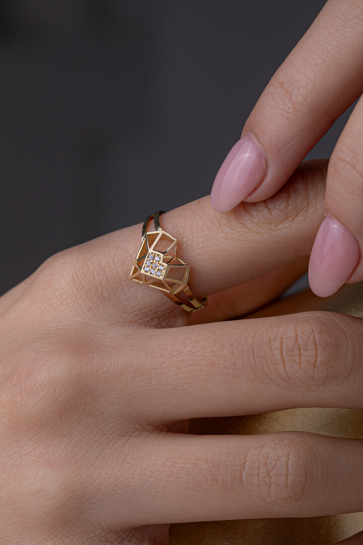 14 Ayar Altın Kalp Yüzük