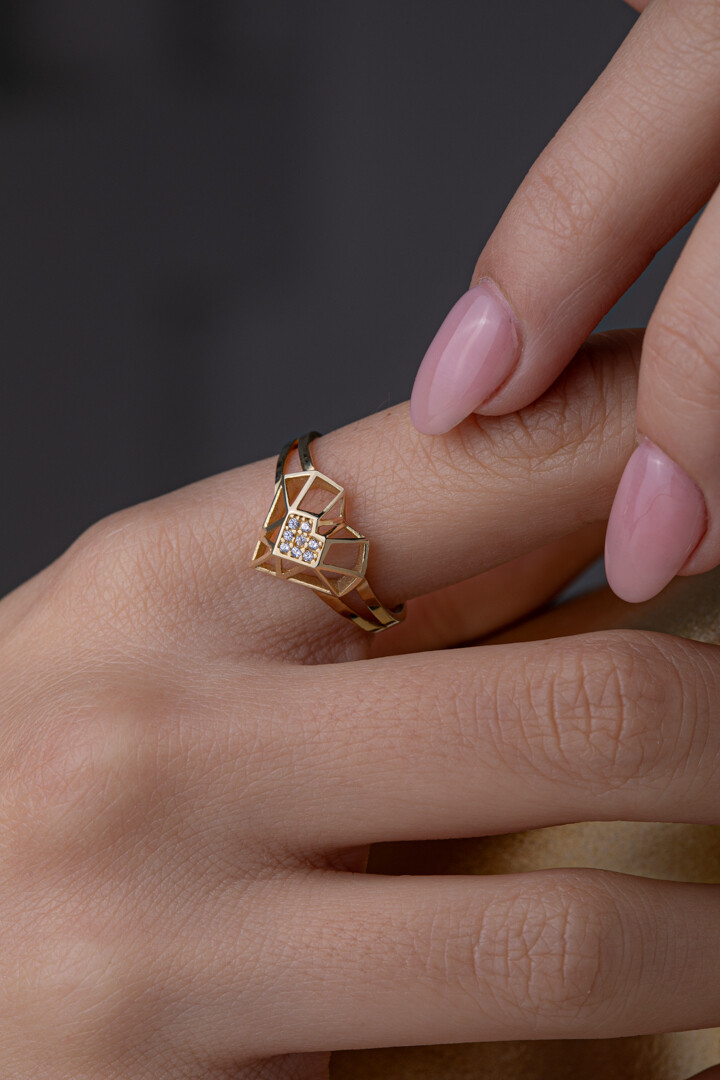 14 Ayar Altın Kalp Yüzük