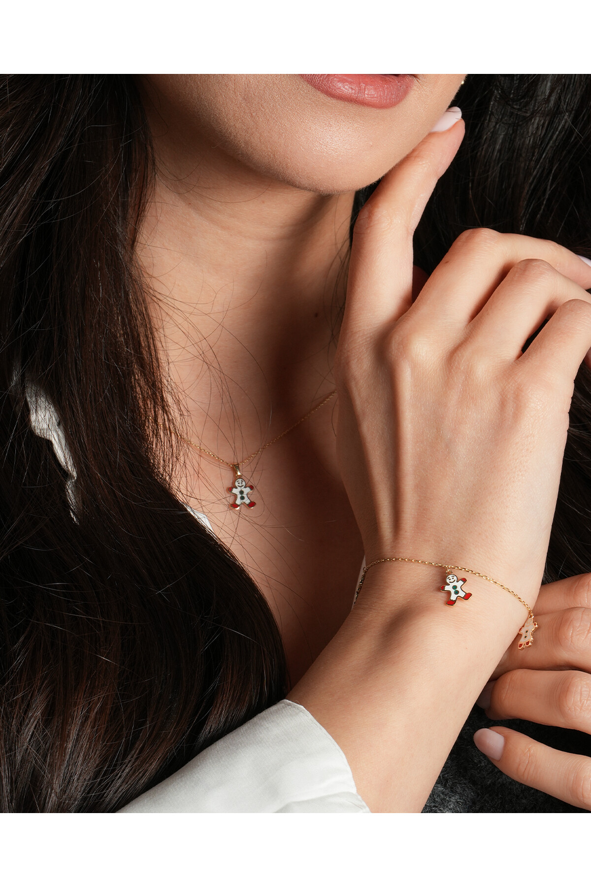 14 Ayar Altın Kardan Adam Charm Bileklik