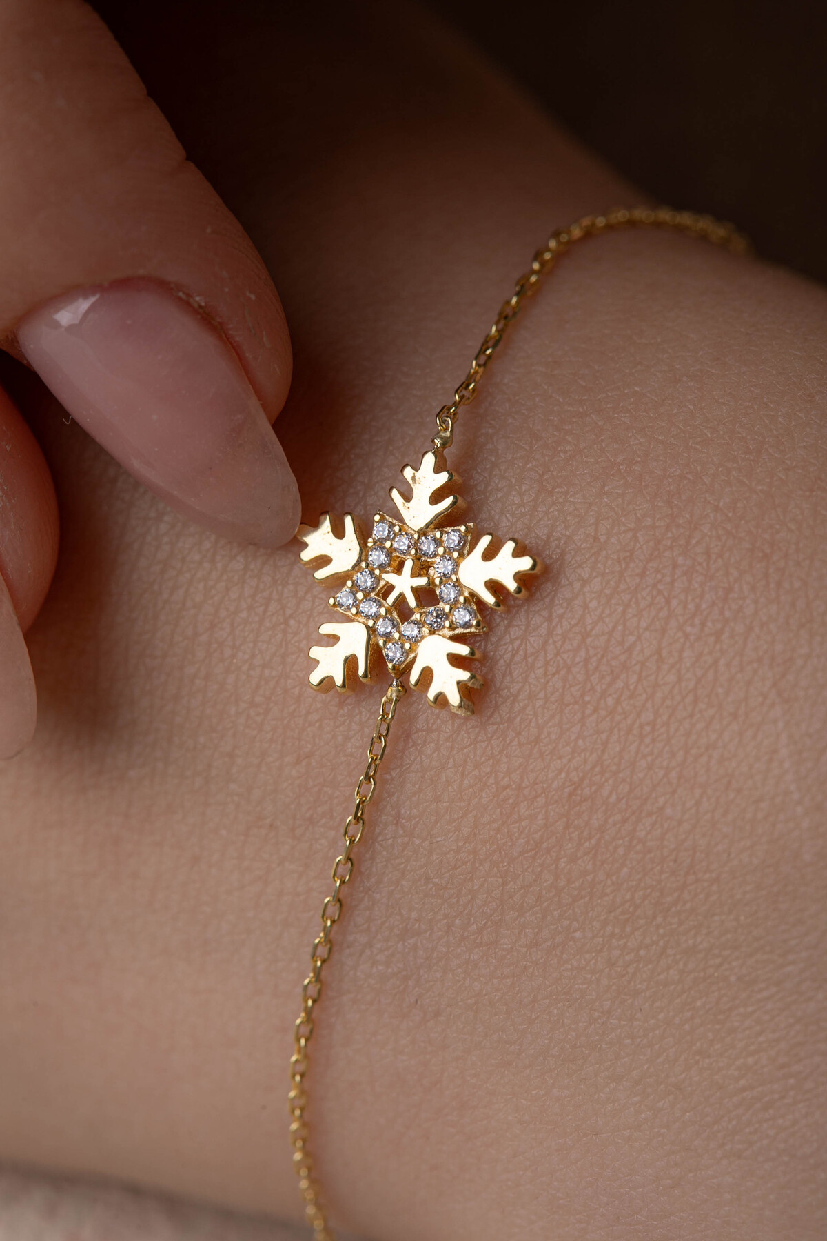 14 Ayar Altın Kartanesi Bileklik