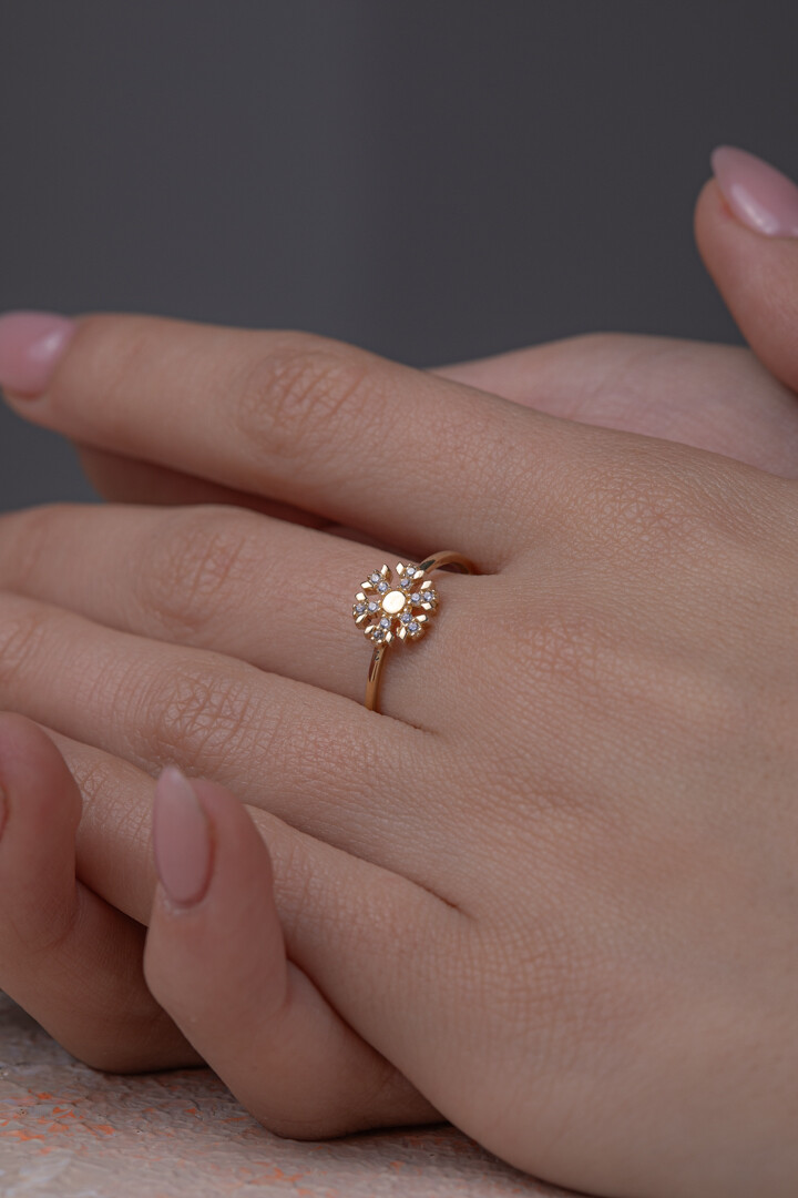 14 Ayar Altın Kartanesi Yüzük