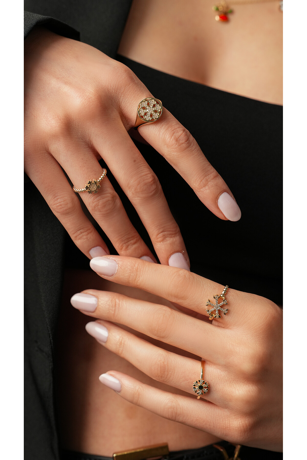 14 Ayar Altın Kartanesi Yüzük