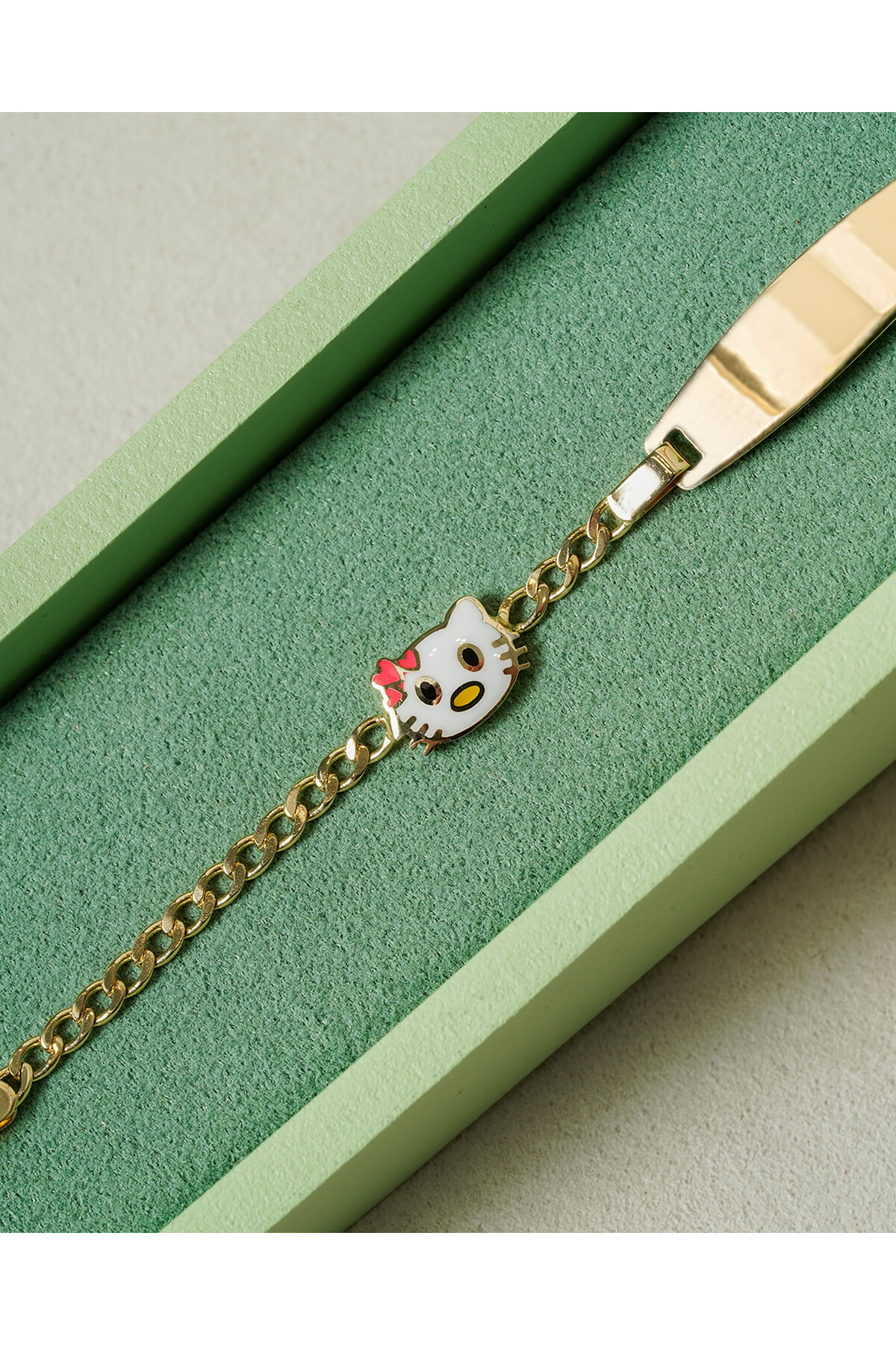 14 Ayar Altın Kedi Figürlü Künye