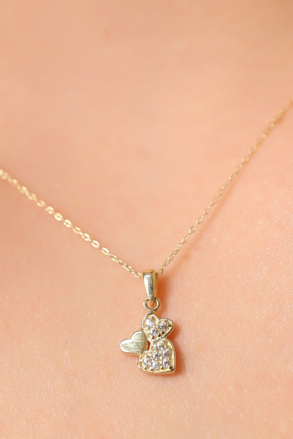 14 Ayar Altın Kedi Kolye