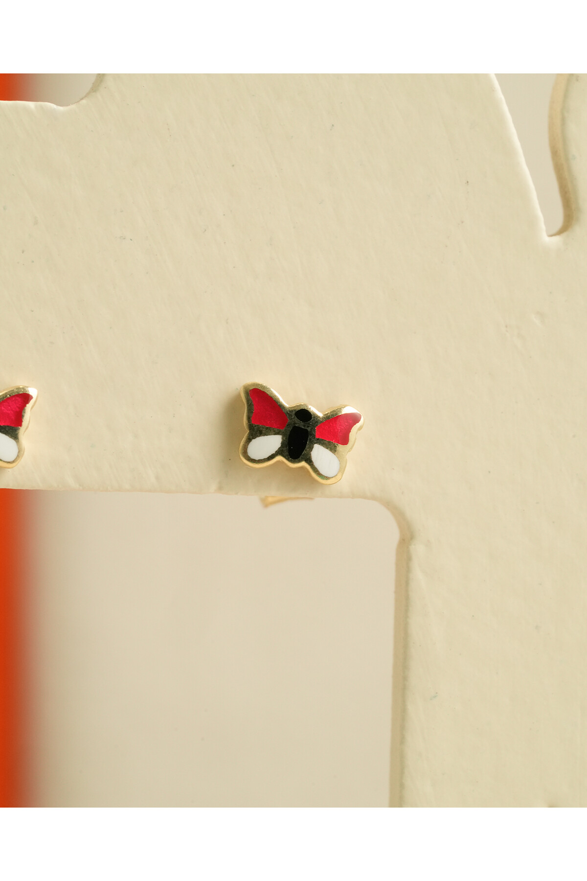 14 Ayar Altın Kelebek Çocuk Küpe